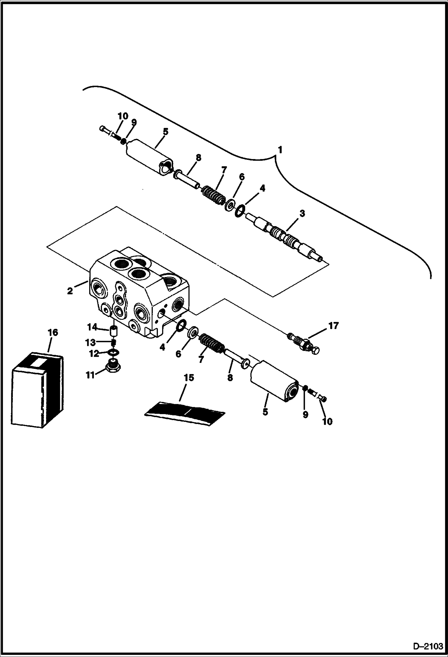 Схема запчастей Bobcat 320 - INLET VALVE SECTION (Swing Motor) HYDRAULIC SYSTEM