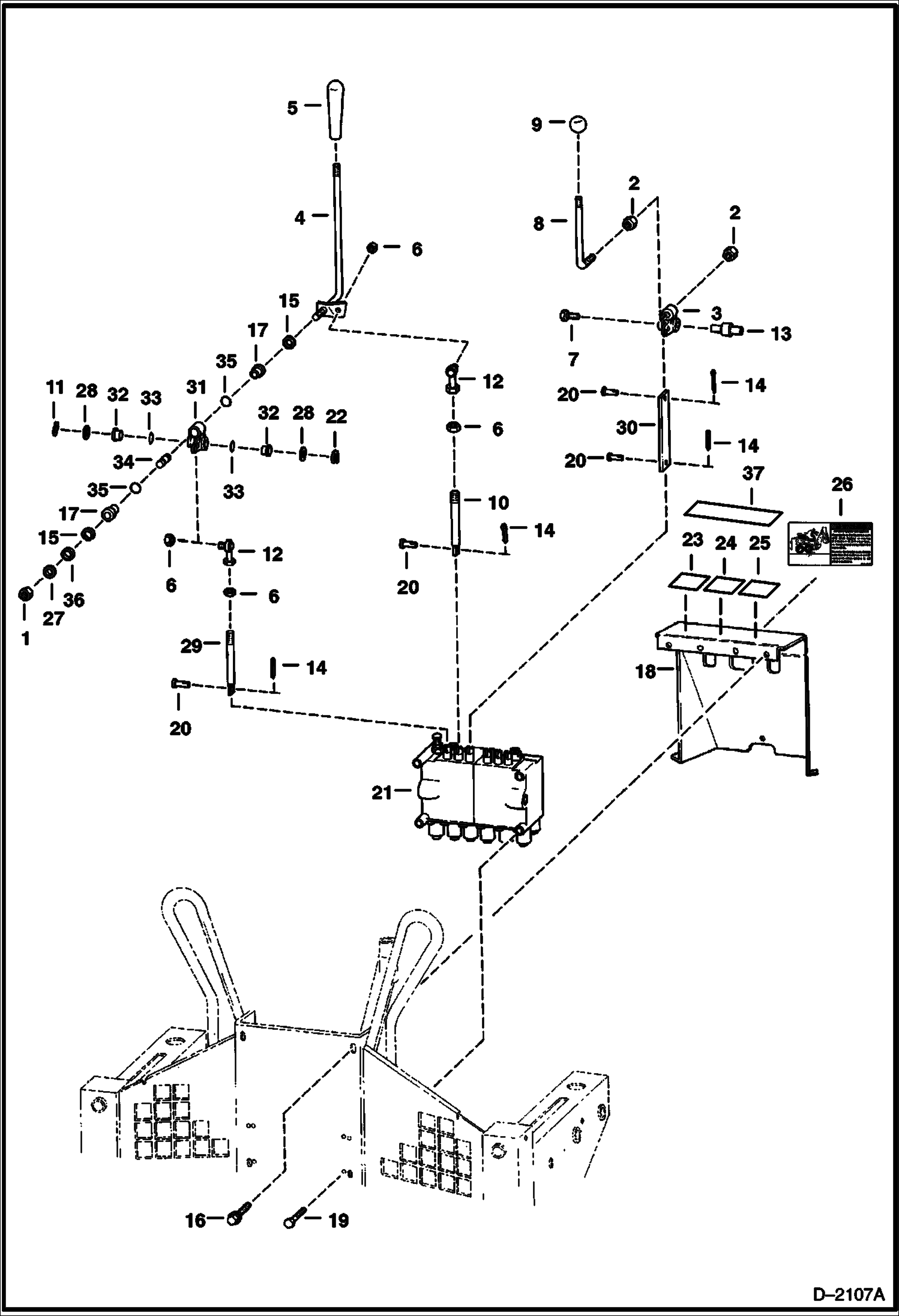 Схема запчастей Bobcat BACKHOE - BACKHOE (Control Levers) (709 2700) (709FDS 5841) 709 BACKHOE