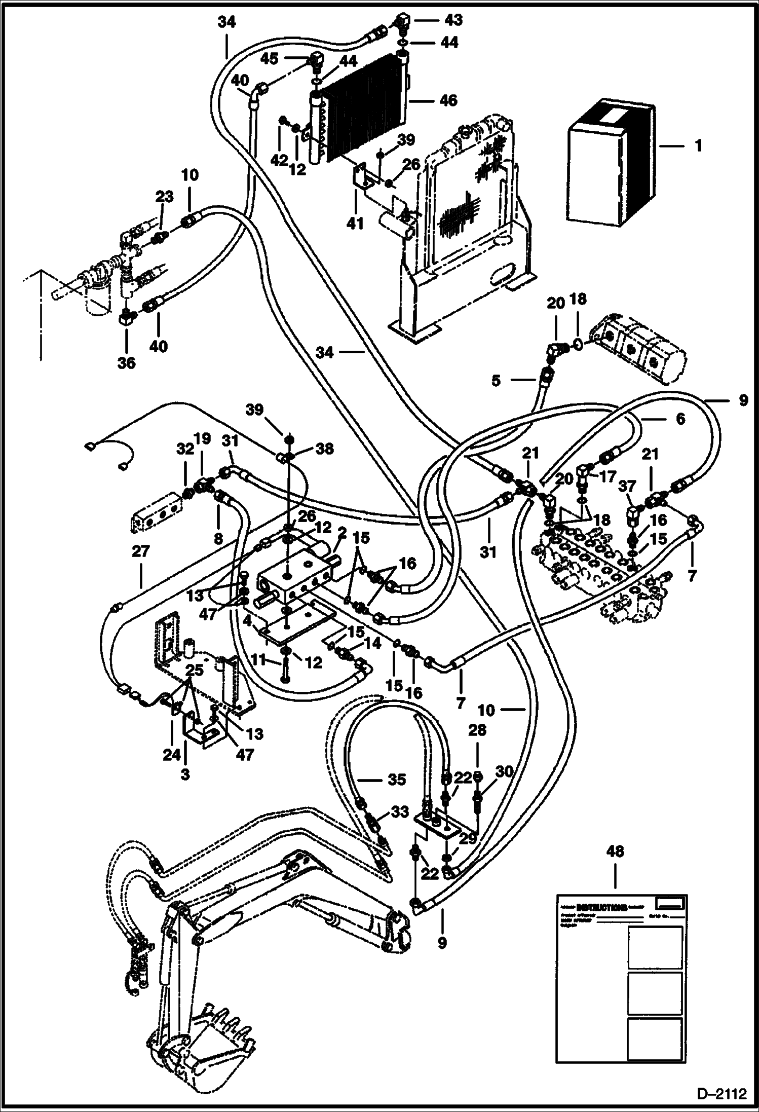 Схема запчастей Bobcat 225 - HI-FLOW AUXILIARY HYDRAULIC KIT ACCESSORIES & OPTIONS