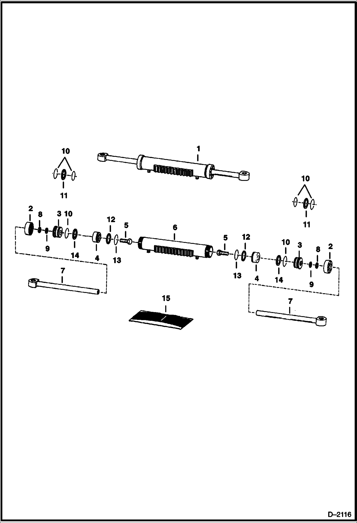 Схема запчастей Bobcat BACKHOE - BACKHOE (Swing Cylinder) (811 6300) (8811 6301, A558 & B393) 811/8811 BACKHOE