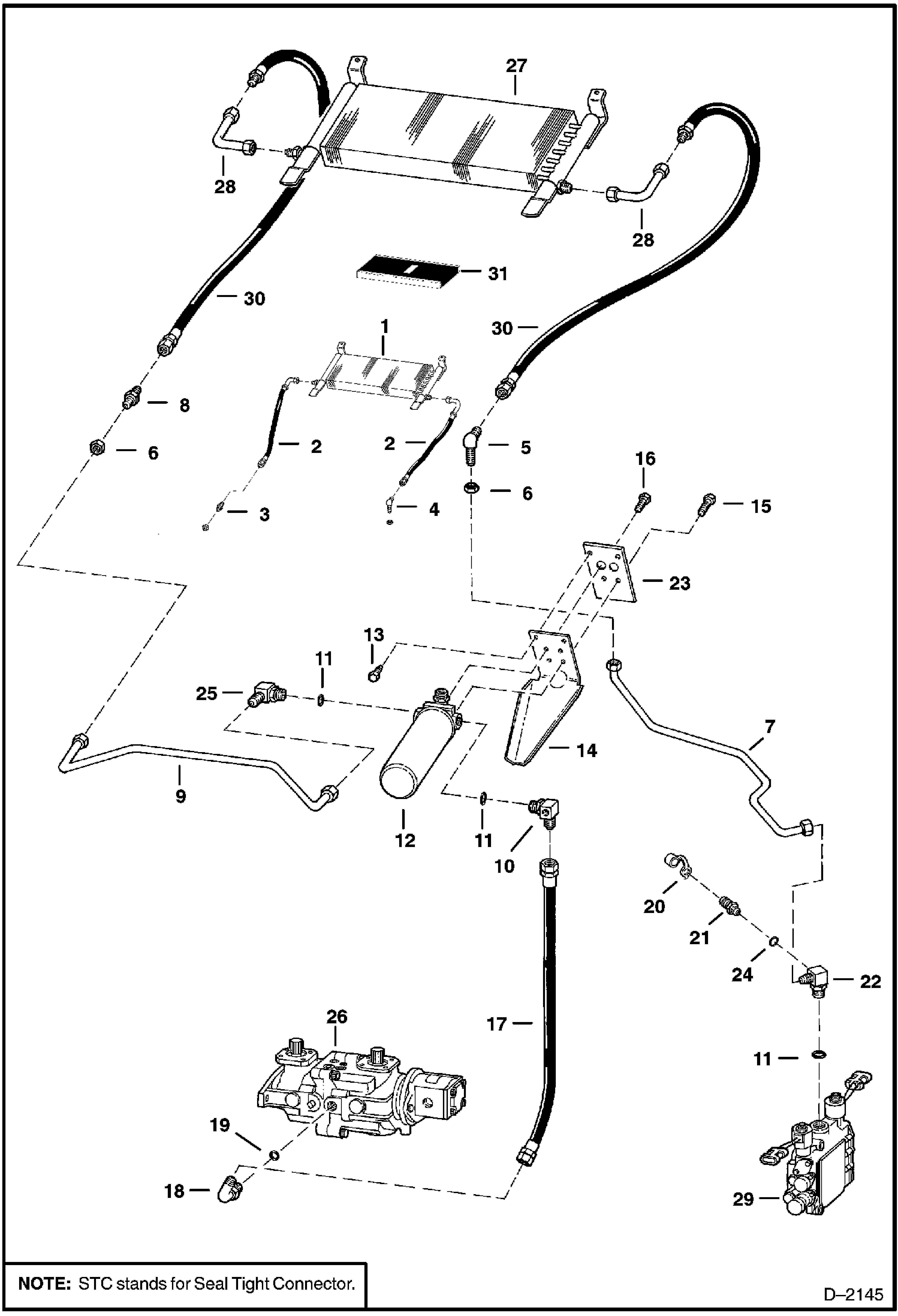 Схема запчастей Bobcat 700s - HYDROSTATIC CIRCUITRY HYDROSTATIC SYSTEM