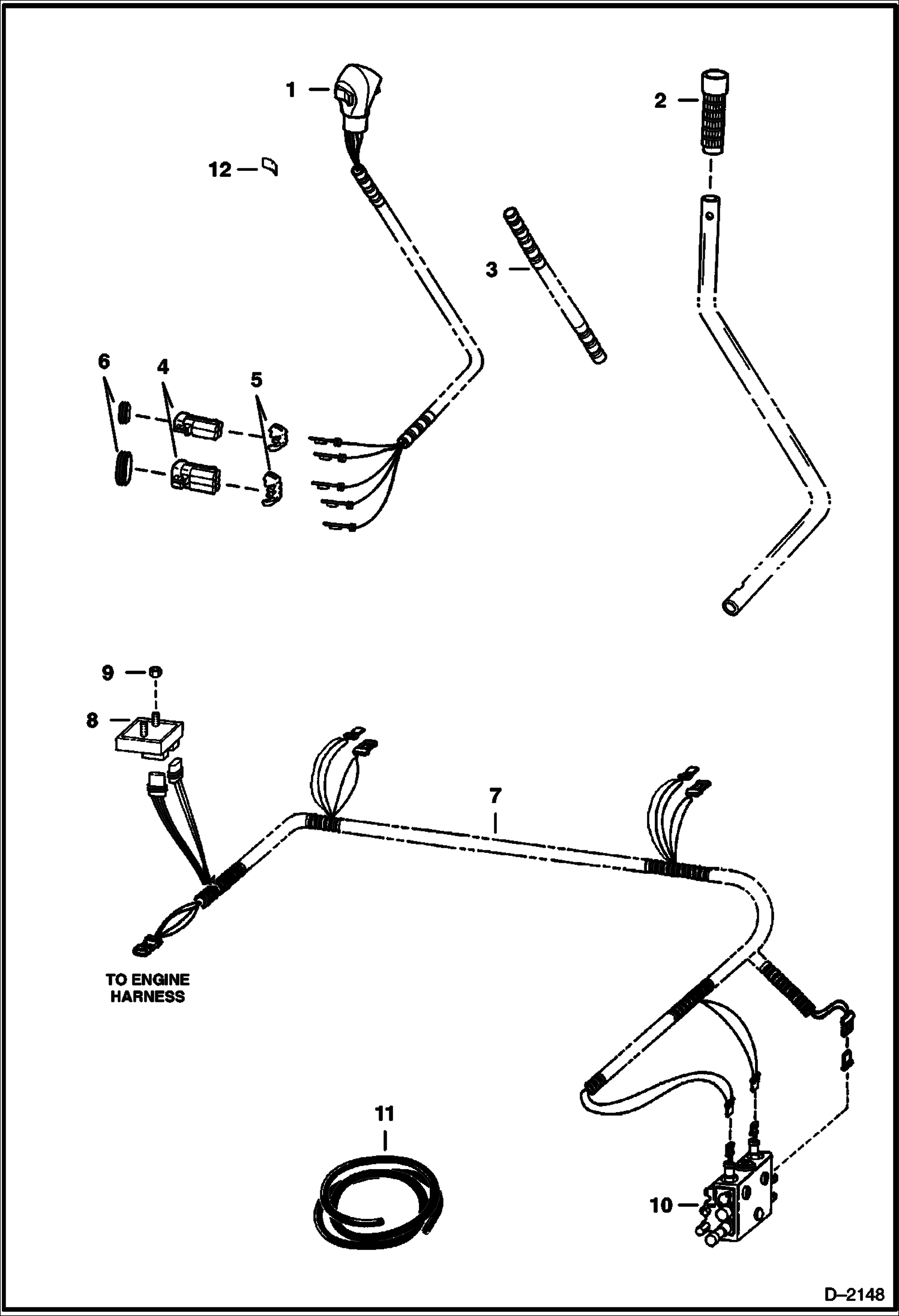 Схема запчастей Bobcat 700s - CONTROLS ELECTRICAL (S/N 5086 13488 & Above) ELECTRICAL SYSTEM