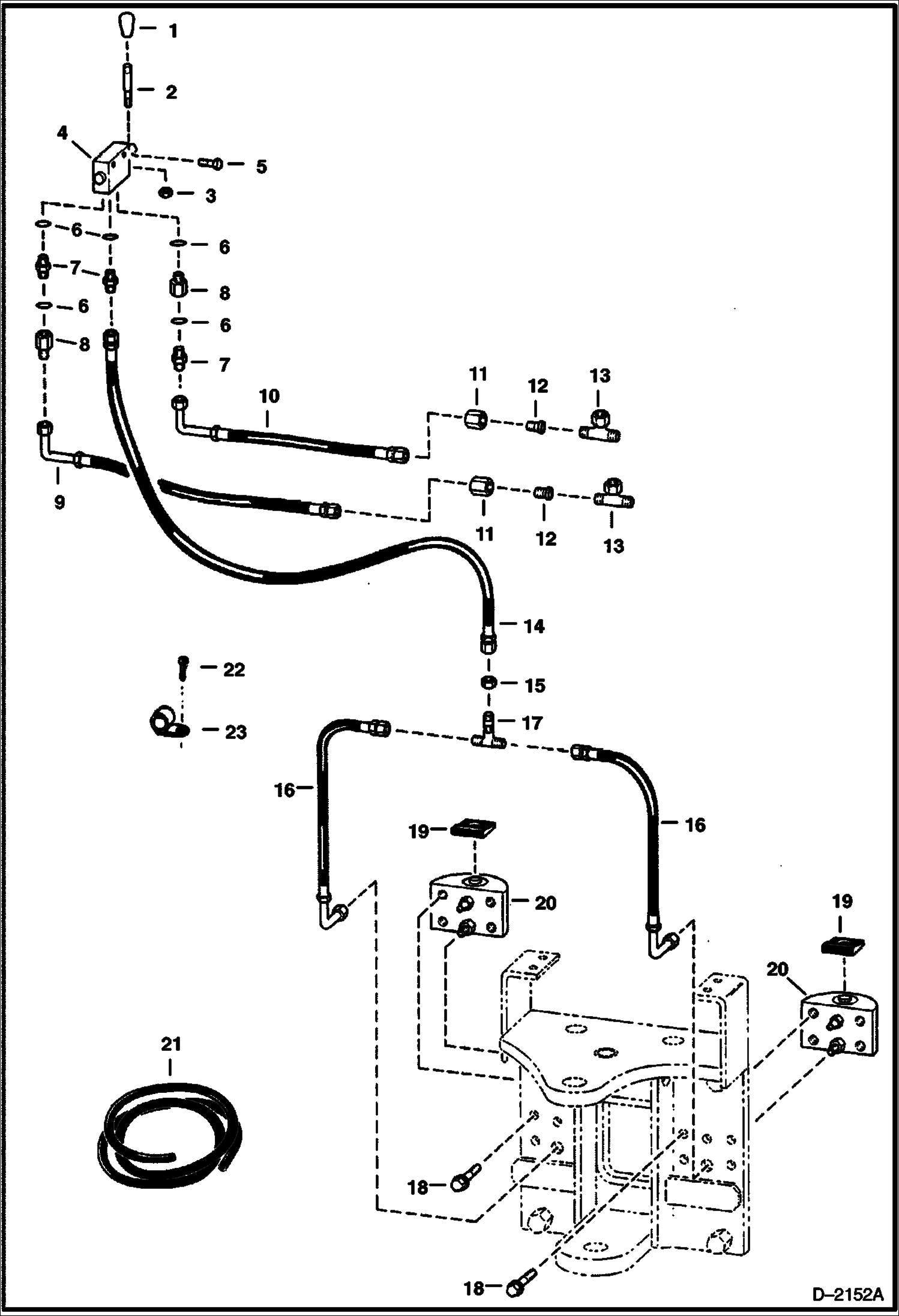 Схема запчастей Bobcat BACKHOE - HYDRAULIC CLAMP SLIDE FRAME 730SH - S/N 646500499 & Below 730SH BACKHOE