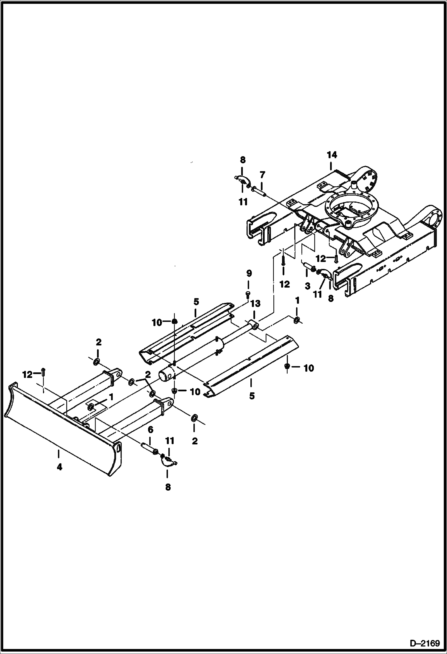 Схема запчастей Bobcat 331 - BLADE WORK EQUIPMENT