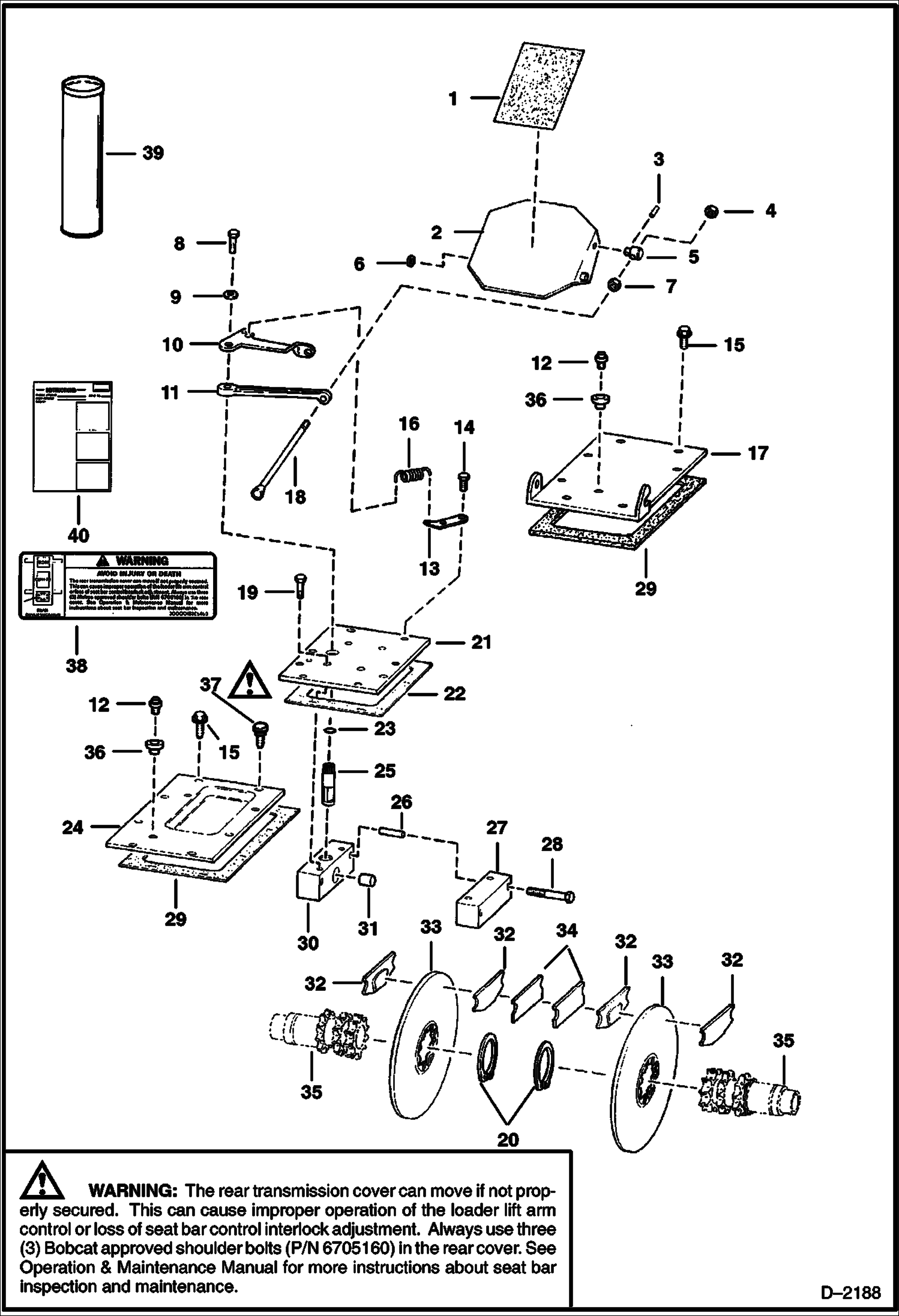 Схема запчастей Bobcat 700s - DISC BRAKE DRIVE TRAIN