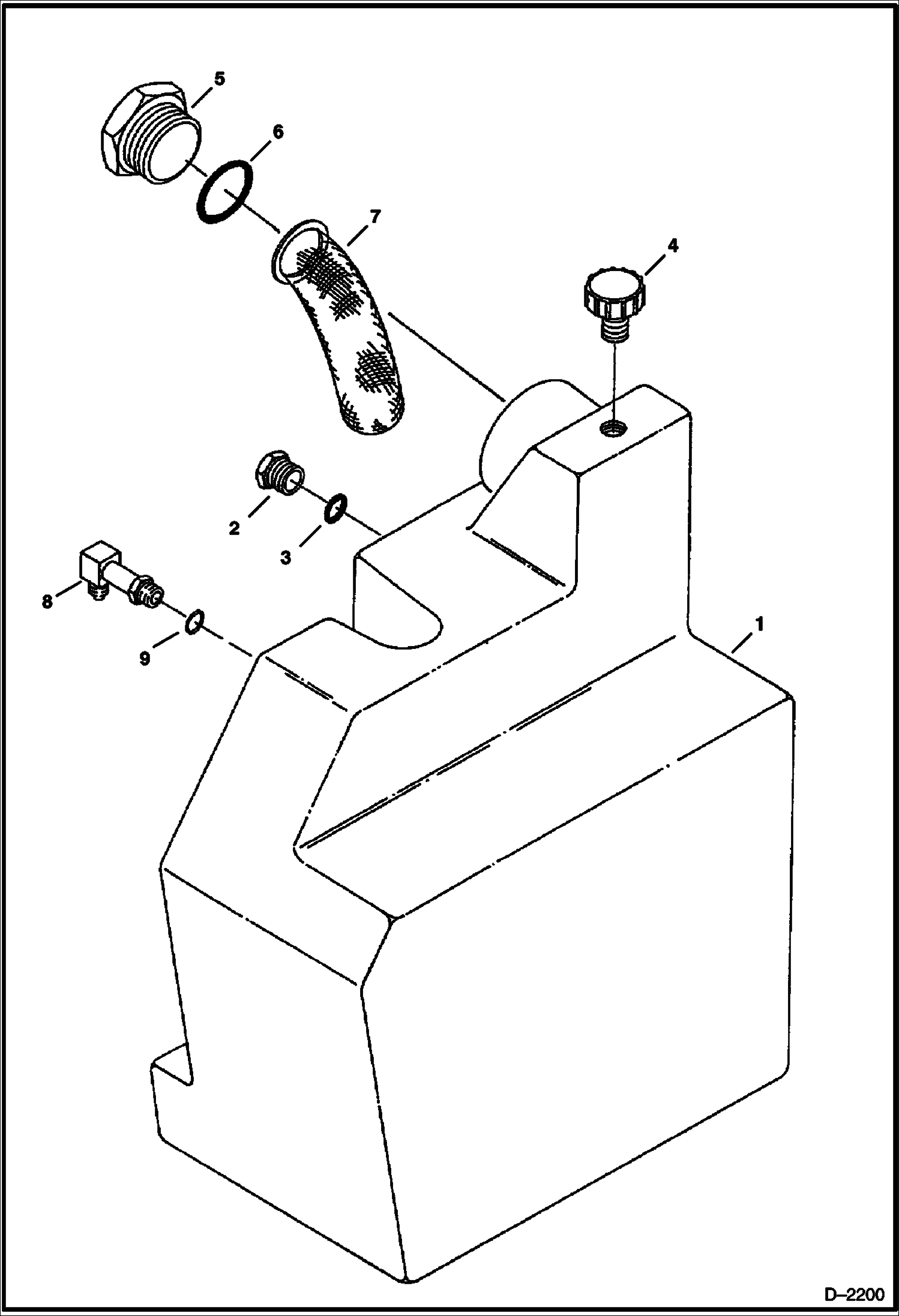 Схема запчастей Bobcat 320 - HYDRAULIC CIRCUITRY (Hydraulic Reservoir) HYDRAULIC SYSTEM