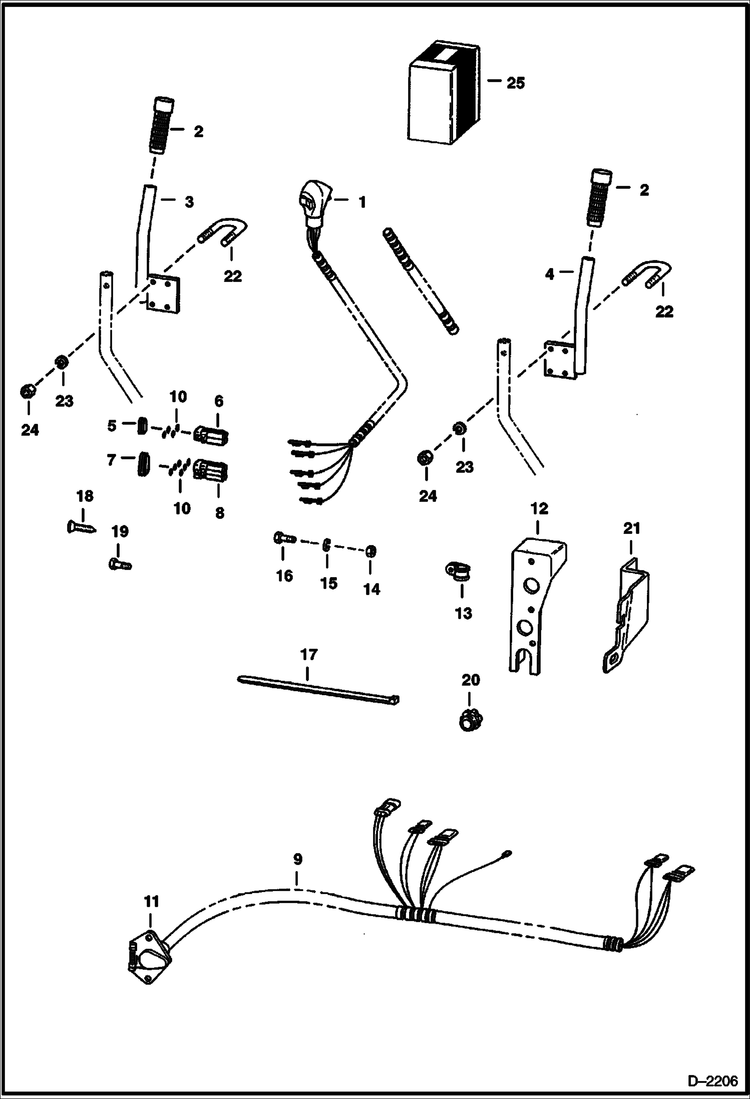 Схема запчастей Bobcat GRADER - GRADER (Electrical)(For Cobra Handles) Loader