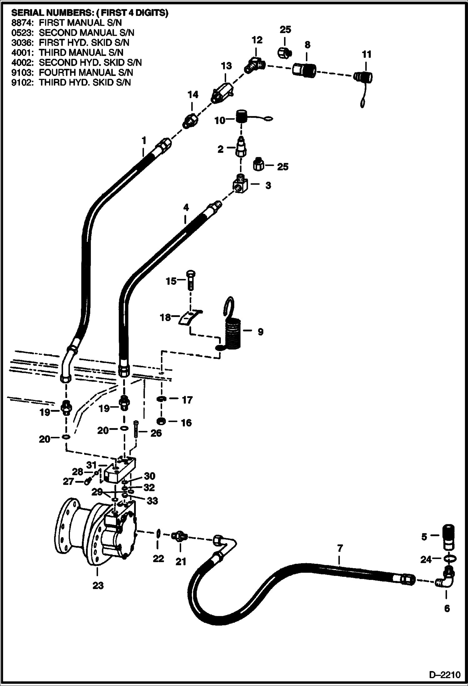 Схема запчастей Bobcat PLANERS - PLANER (Motor Hydraulic Circuitry) (853H) Loader