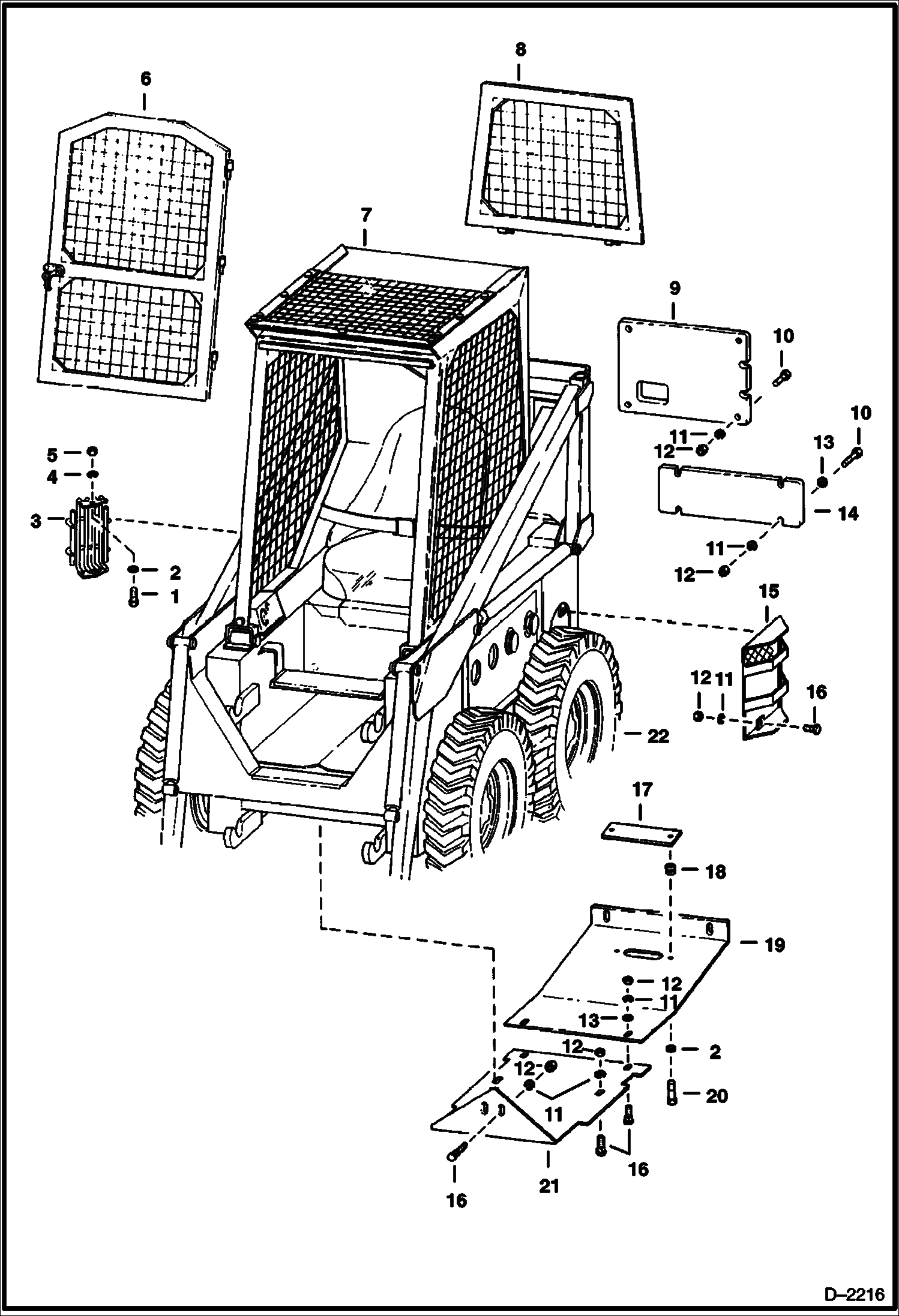 Схема запчастей Bobcat 500s - PULPWOOD LOADER & ATTACHING PARTS ACCESSORIES & OPTIONS