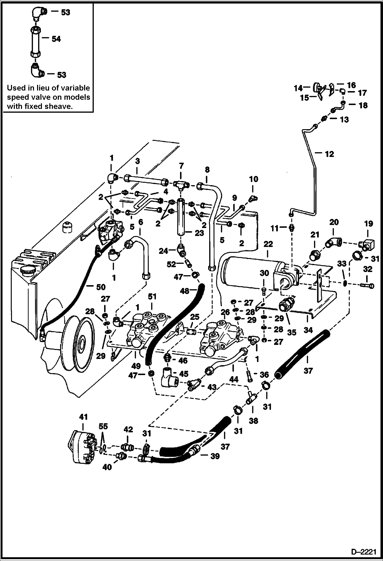 Схема запчастей Bobcat 600s - MAIN FRAME HYDRAULIC CICUITRY S/N 75648 & Above HYDRAULIC SYSTEM