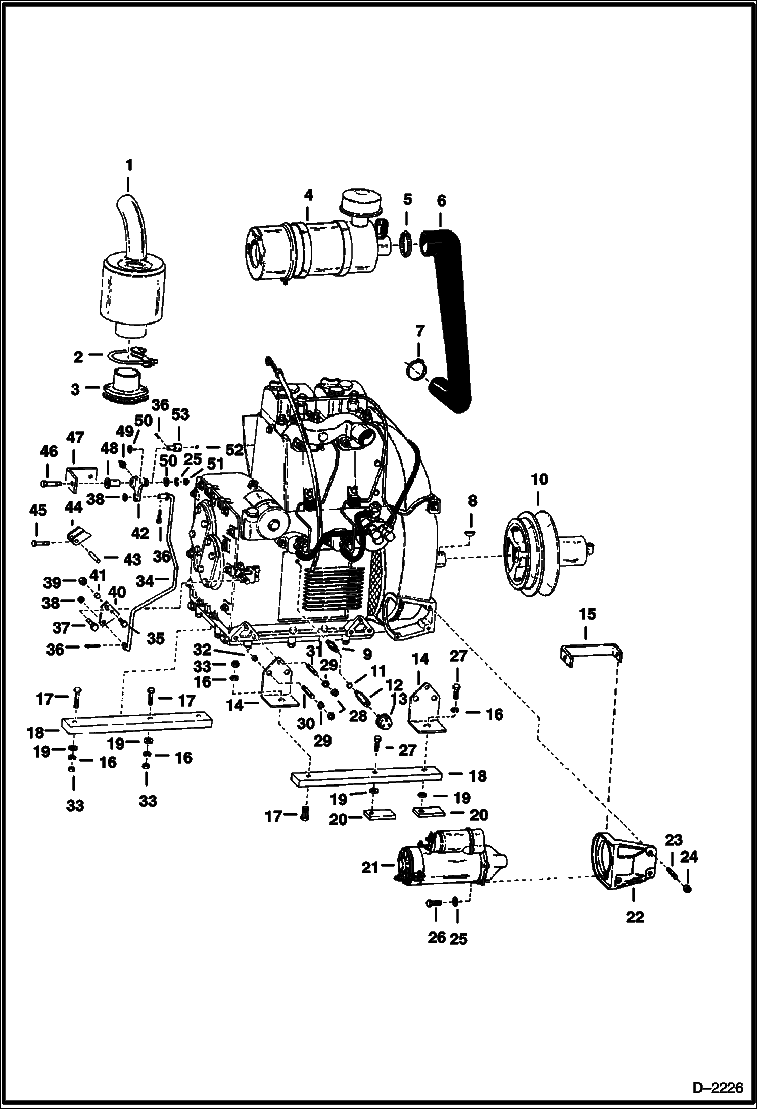 Схема запчастей Bobcat 600s - PETTER ENGINE & ATTACHING PARTS POWER UNIT