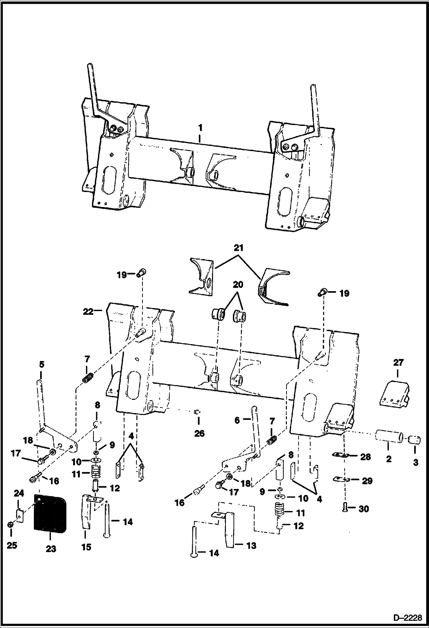 Схема запчастей Bobcat 500s - BOB-TACH MAIN FRAME