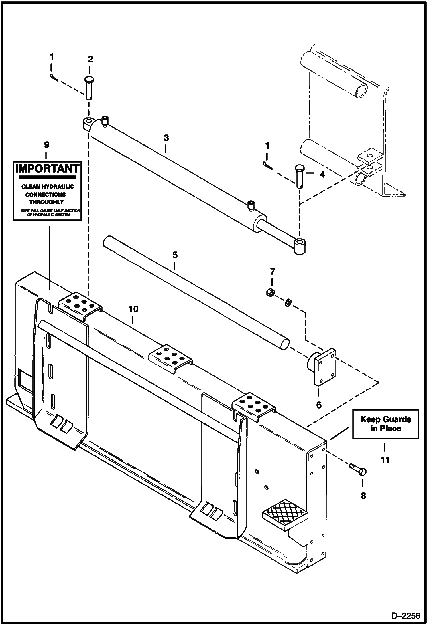 Схема запчастей Bobcat TRENCHERS - TRENCHER (Mounting Frame) (LT405 705100101 & Above) Loader