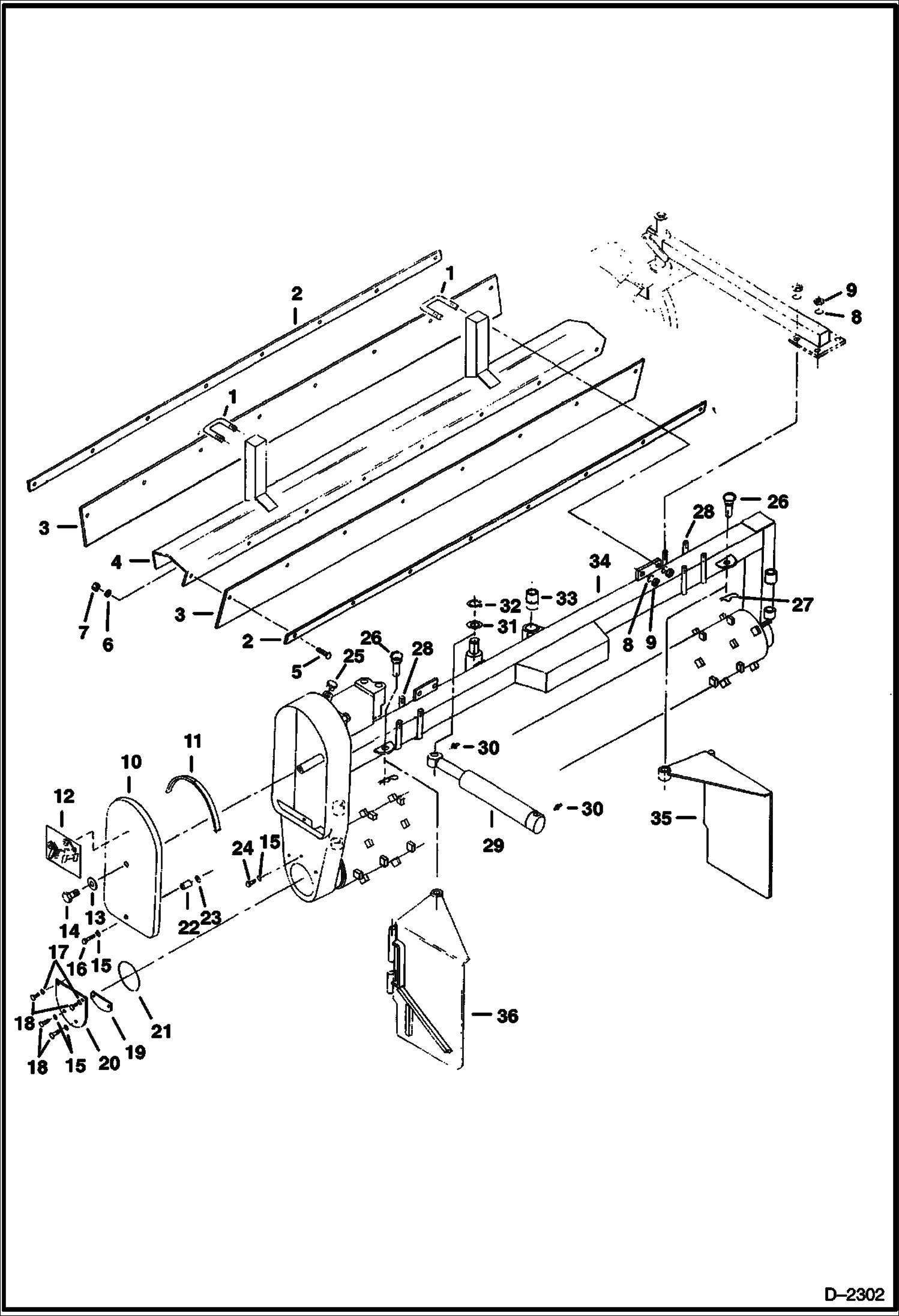 Схема запчастей Bobcat POWER RAKE - POWER RAKE (Main Frame & Attaching Parts) (72 925100101 - 00719) Loader