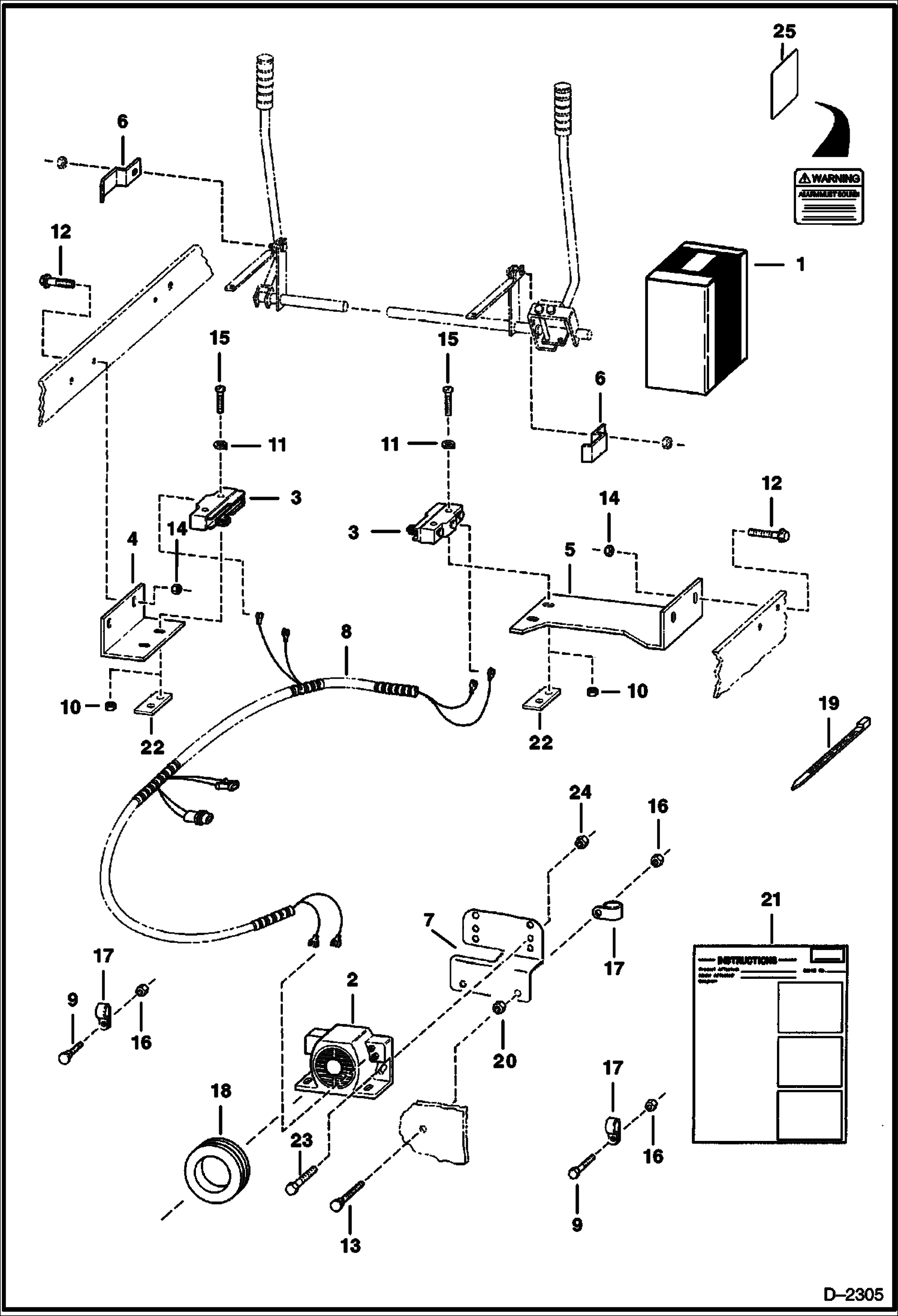 Схема запчастей Bobcat 400s - BACK-UP ALARM ACCESSORIES & OPTIONS