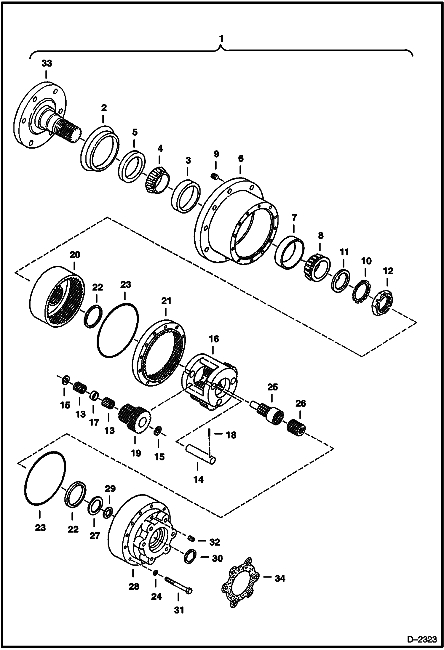 Схема запчастей Bobcat WHEEL SAWS - WHEEL SAW (Gearbox) (WS18 991800101 & Above) (WS24 991900101 & Above) Loader