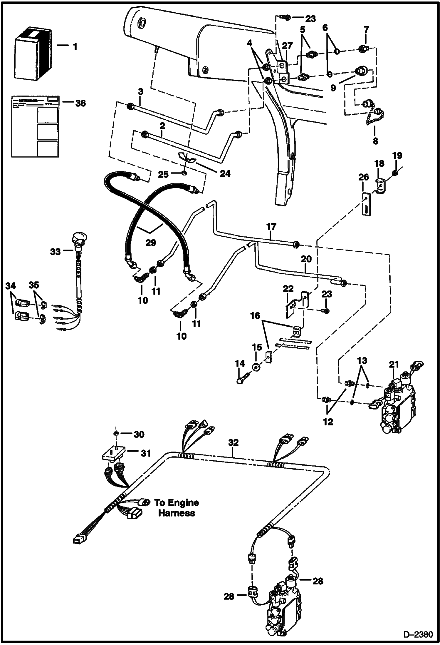 Схема запчастей Bobcat 700s - FRONT AUXILIARY KIT (Poppet Couplers)(S/N 5127 16001-25786, 5114 76001-76618, 5086 30001-31363) ACCESSORIES & OPTIONS