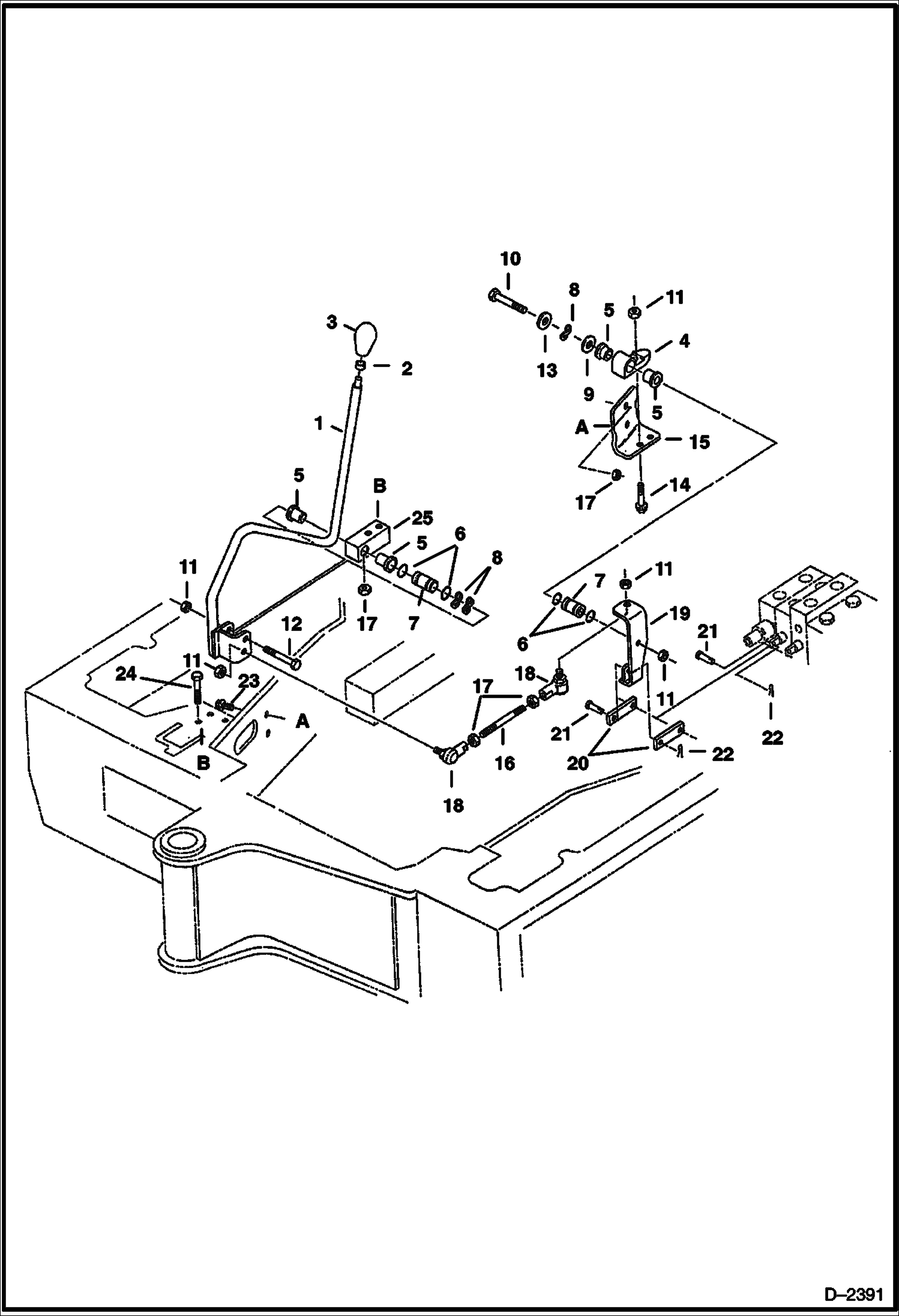 Схема запчастей Bobcat 322 - BLADE CONTROLS CONTROLS