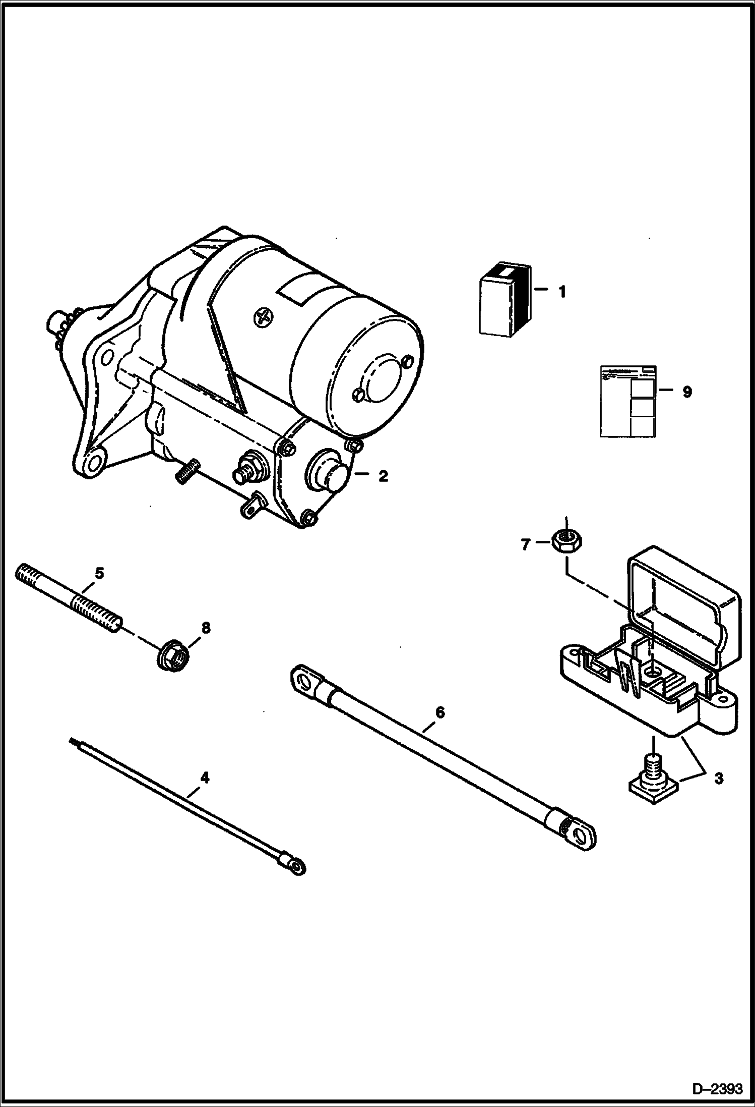 Схема запчастей Bobcat Articulated Loaders - STARTER KIT (Nippondenso to service Delco) ELECTRICAL SYSTEM