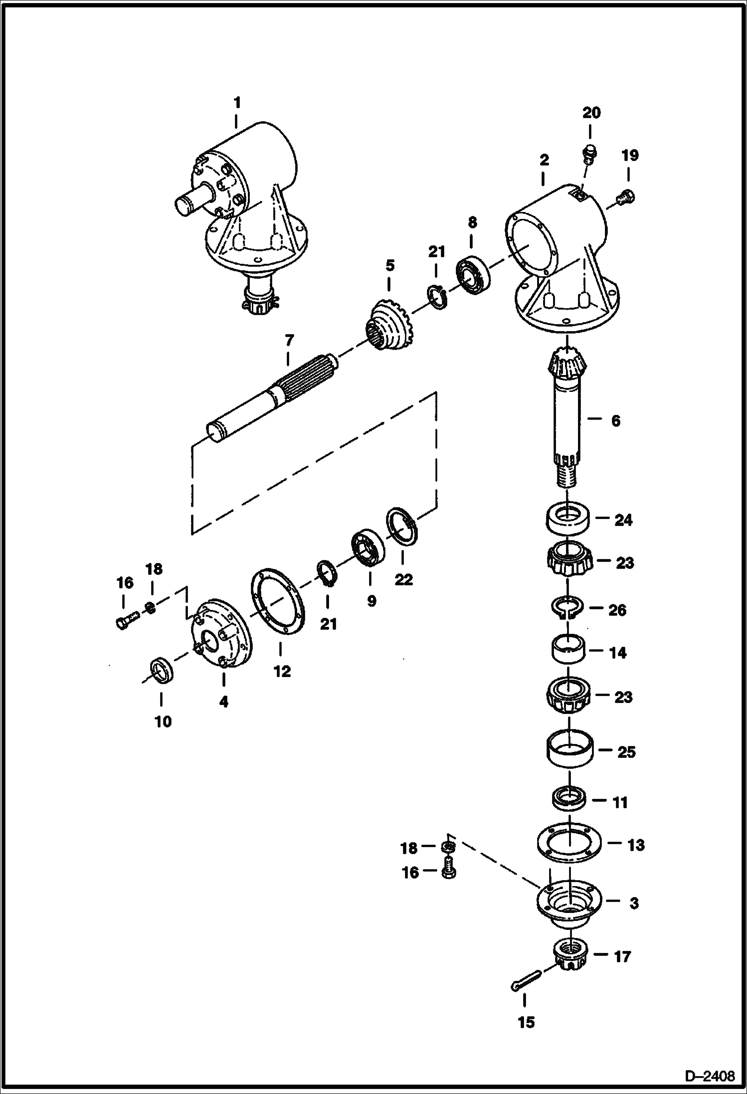 Схема запчастей Bobcat ROTARY CUTTER - ROTARY CUTTER (Gearbox) (60 4670 & 4672) Loader