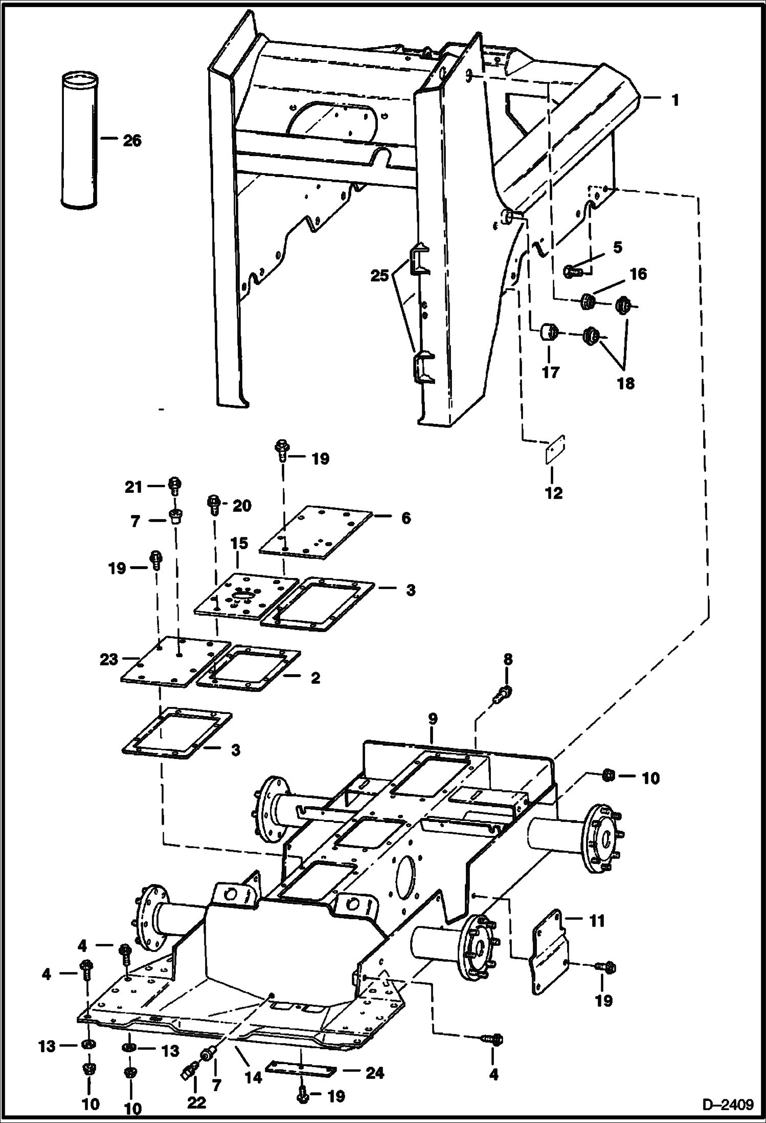 Схема запчастей Bobcat 700s - MAIN FRAME MAIN FRAME