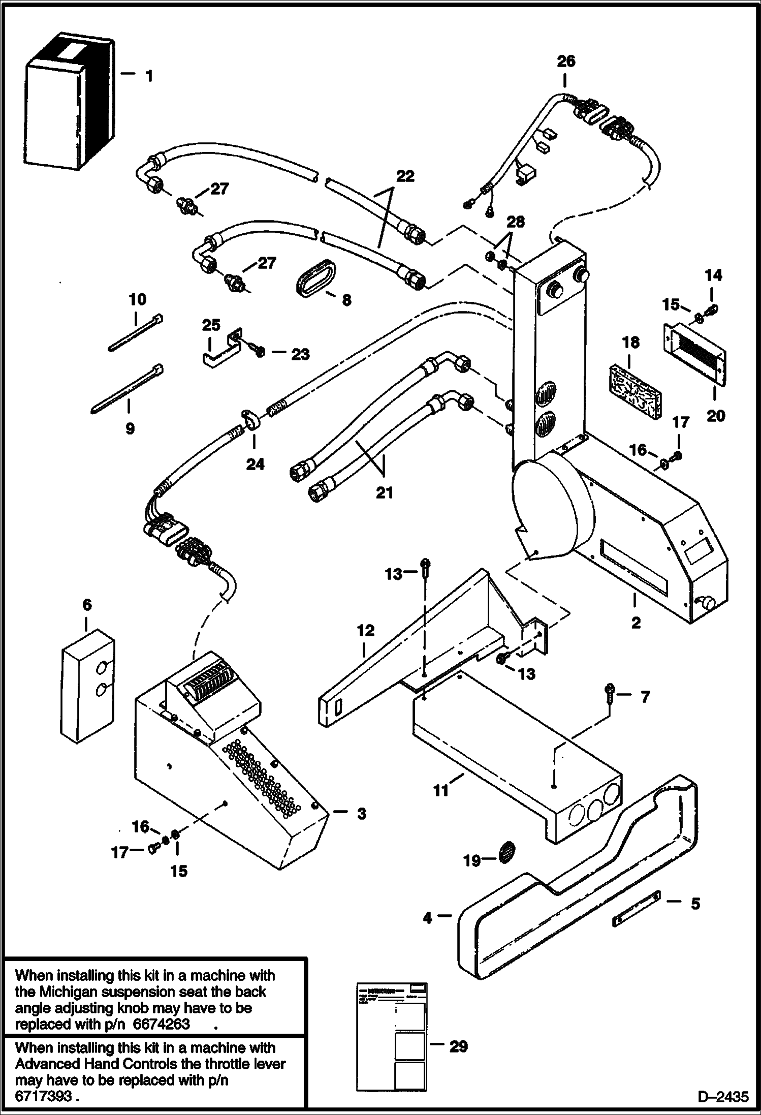 Схема запчастей Bobcat 800s - HEATER KIT - DUAL (Fresh Air) ACCESSORIES & OPTIONS