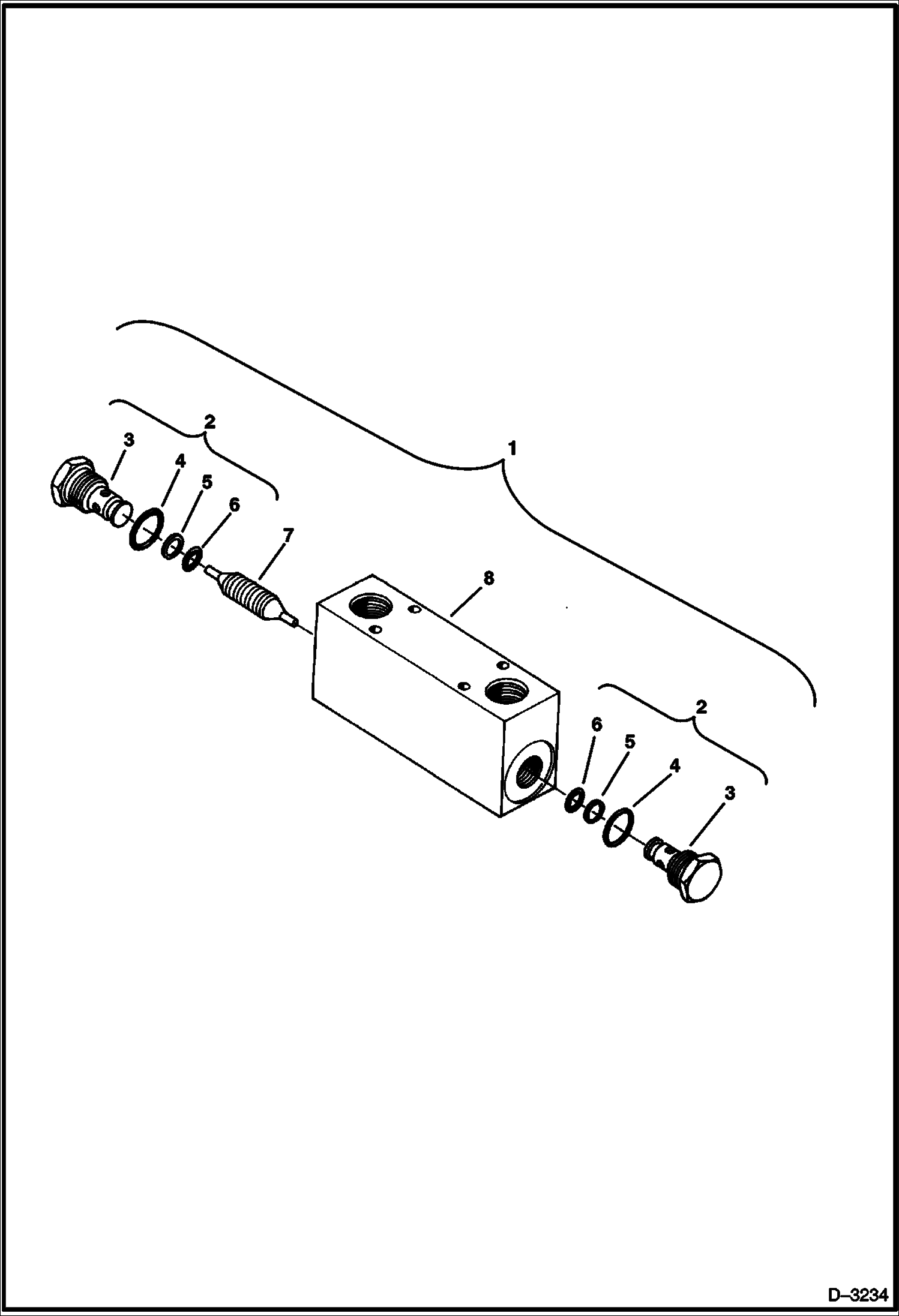 Схема запчастей Bobcat 320 - CHECK VALVE (S/N 511720001-511721411) HYDRAULIC SYSTEM