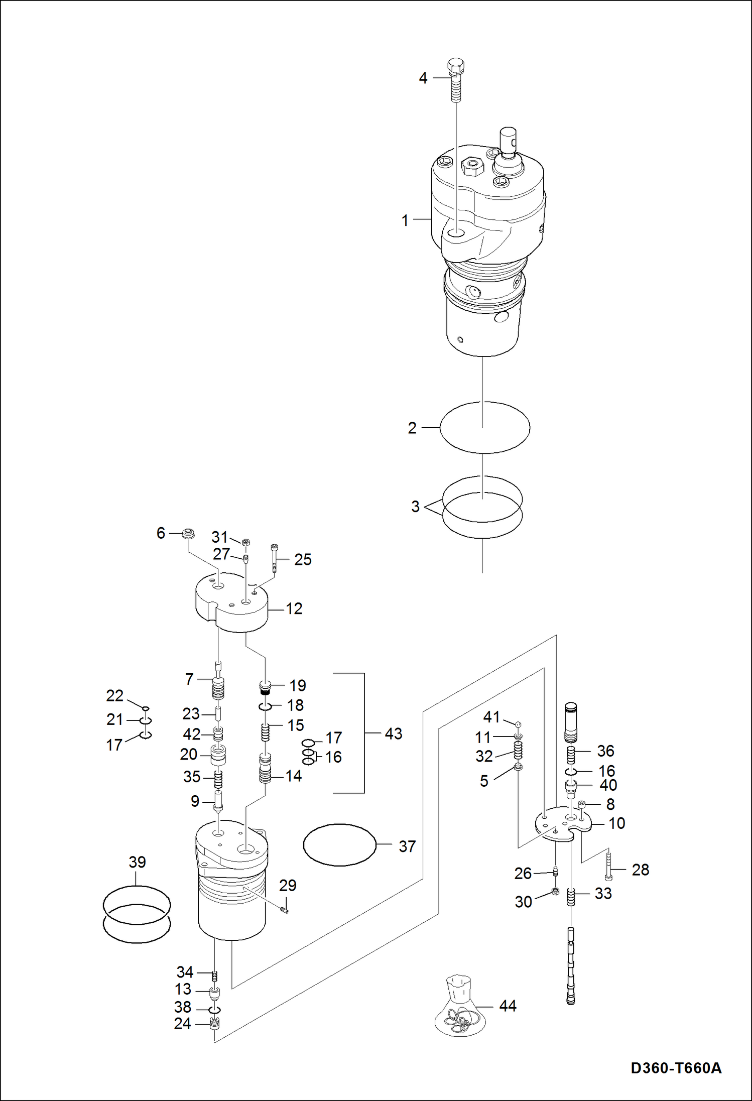 Схема запчастей Bobcat CT335 - MAIN DISTRIBUTOR V/V GROUP HYDRAULIC SYSTEM