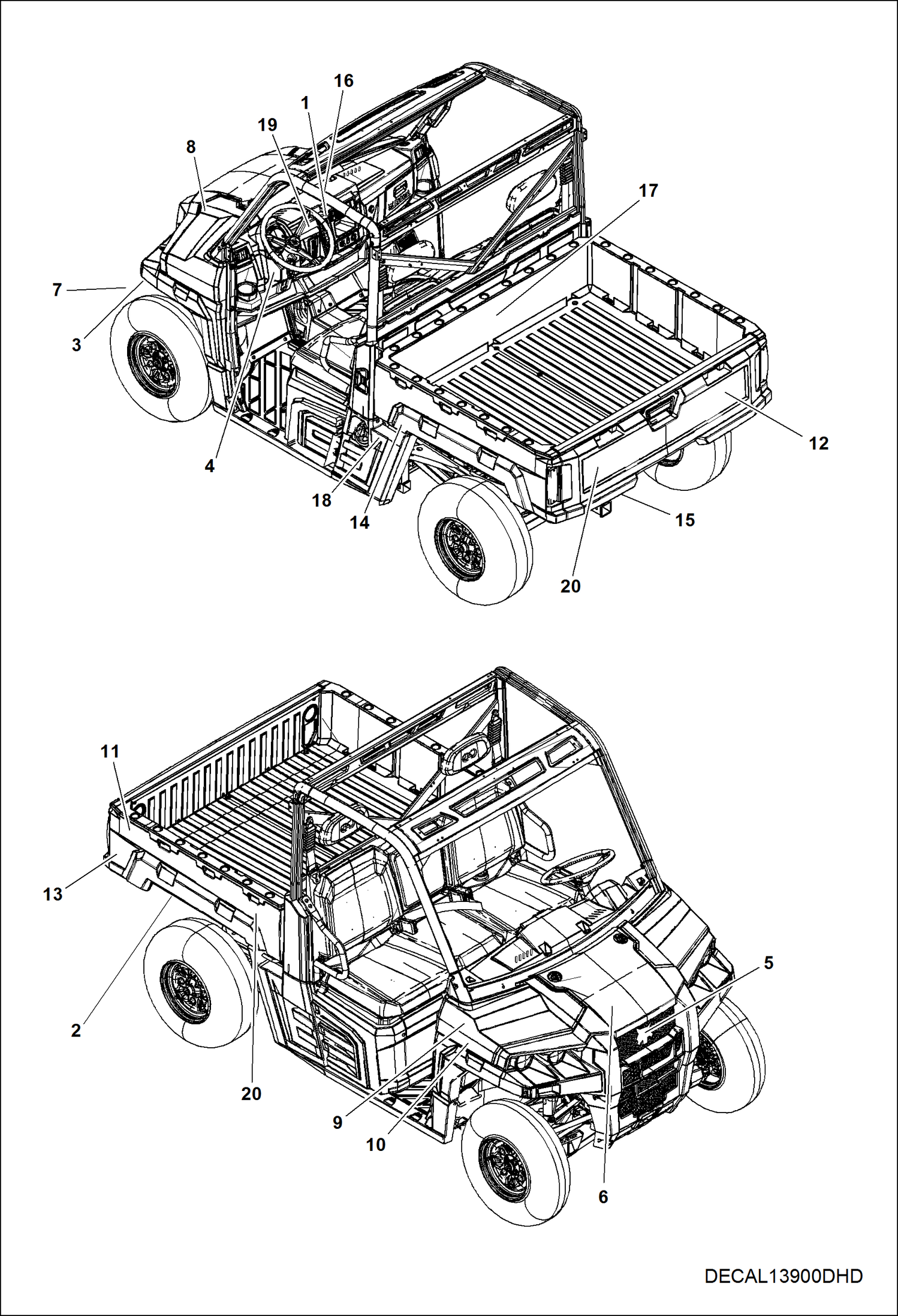 Схема запчастей Bobcat 3600 - DECALS ACCESSORIES & OPTIONS