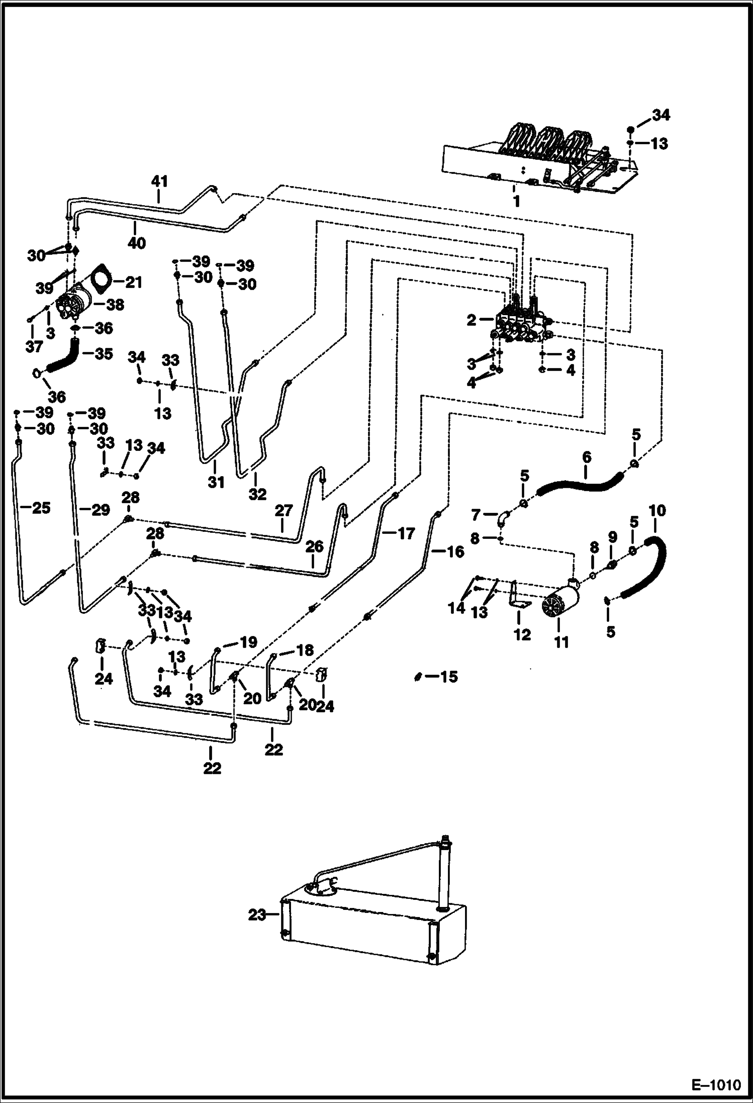 Схема запчастей Bobcat 900s - HYDRAULIC CIRCUITRY HYDRAULIC SYSTEM