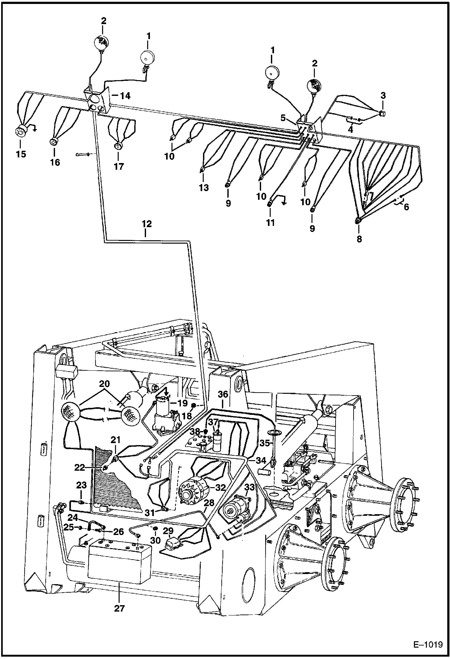 Схема запчастей Bobcat 900s - ELECTRICAL CIRCUITRY (Gasoline) ELECTRICAL SYSTEM