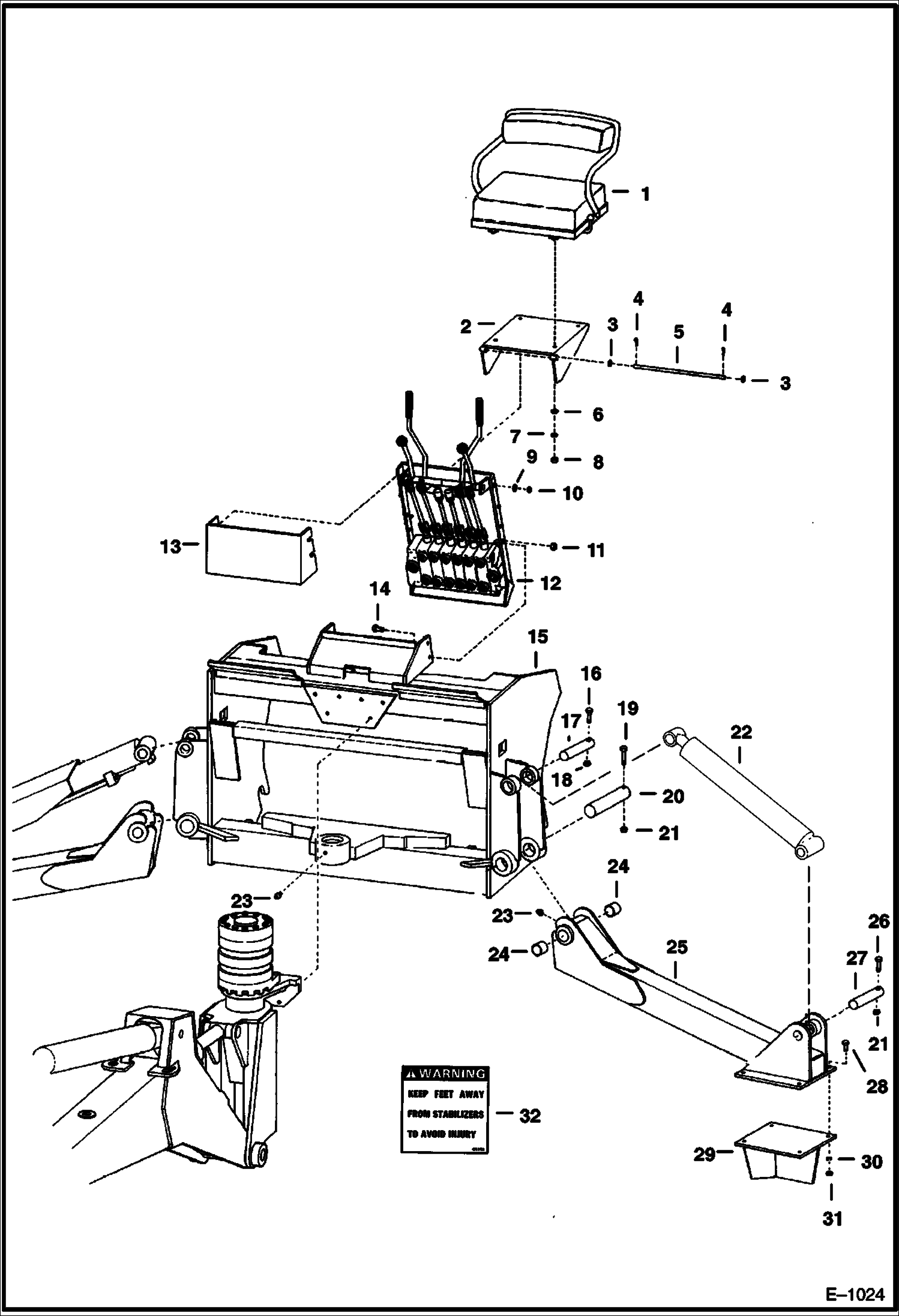 Схема запчастей Bobcat BACKHOE - BACKHOE (Main Frame) (914 - Old Style) 914/914A BACKHOE