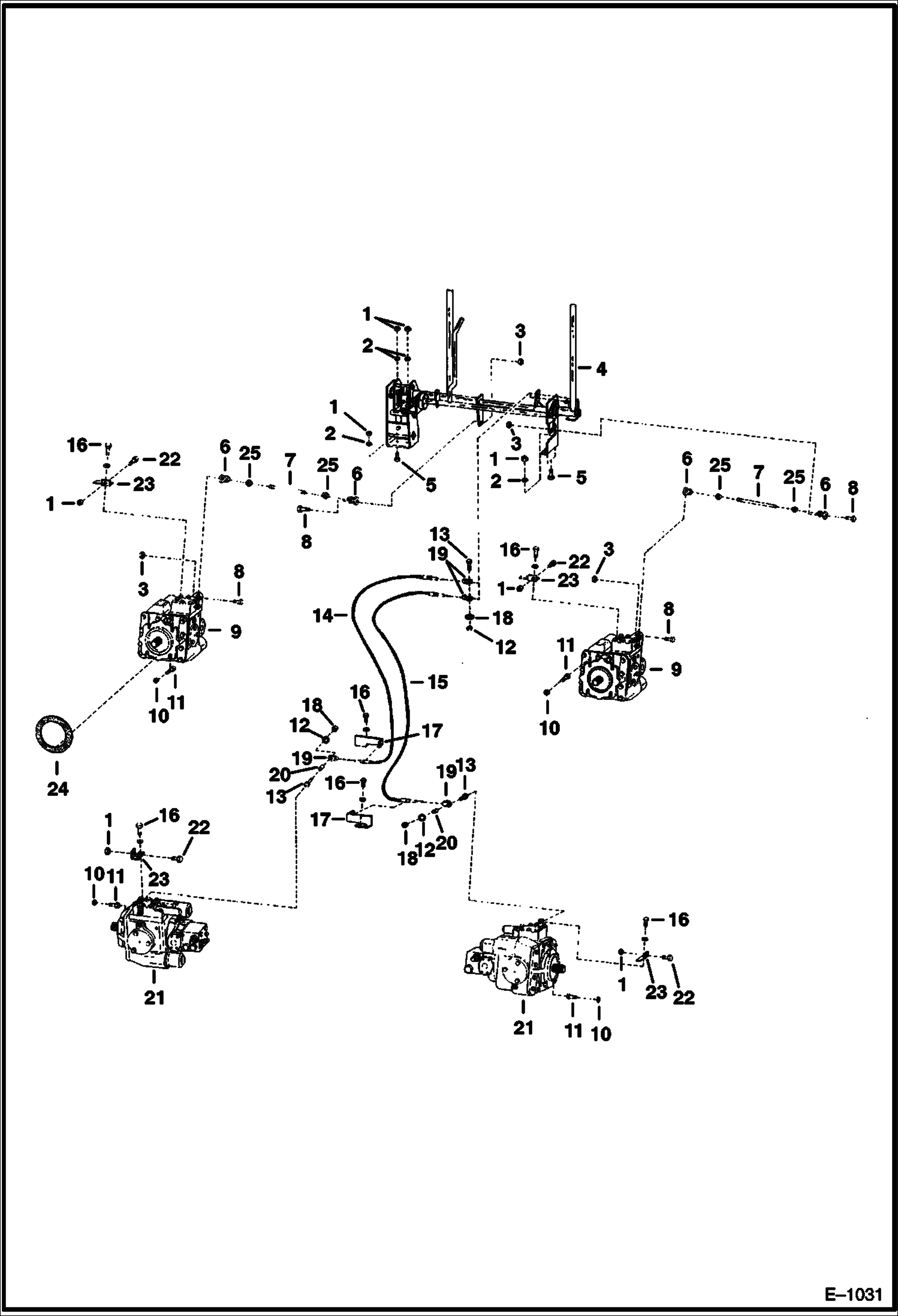 Схема запчастей Bobcat 900s - HYDROSTATIC LINKAGE HYDROSTATIC SYSTEM