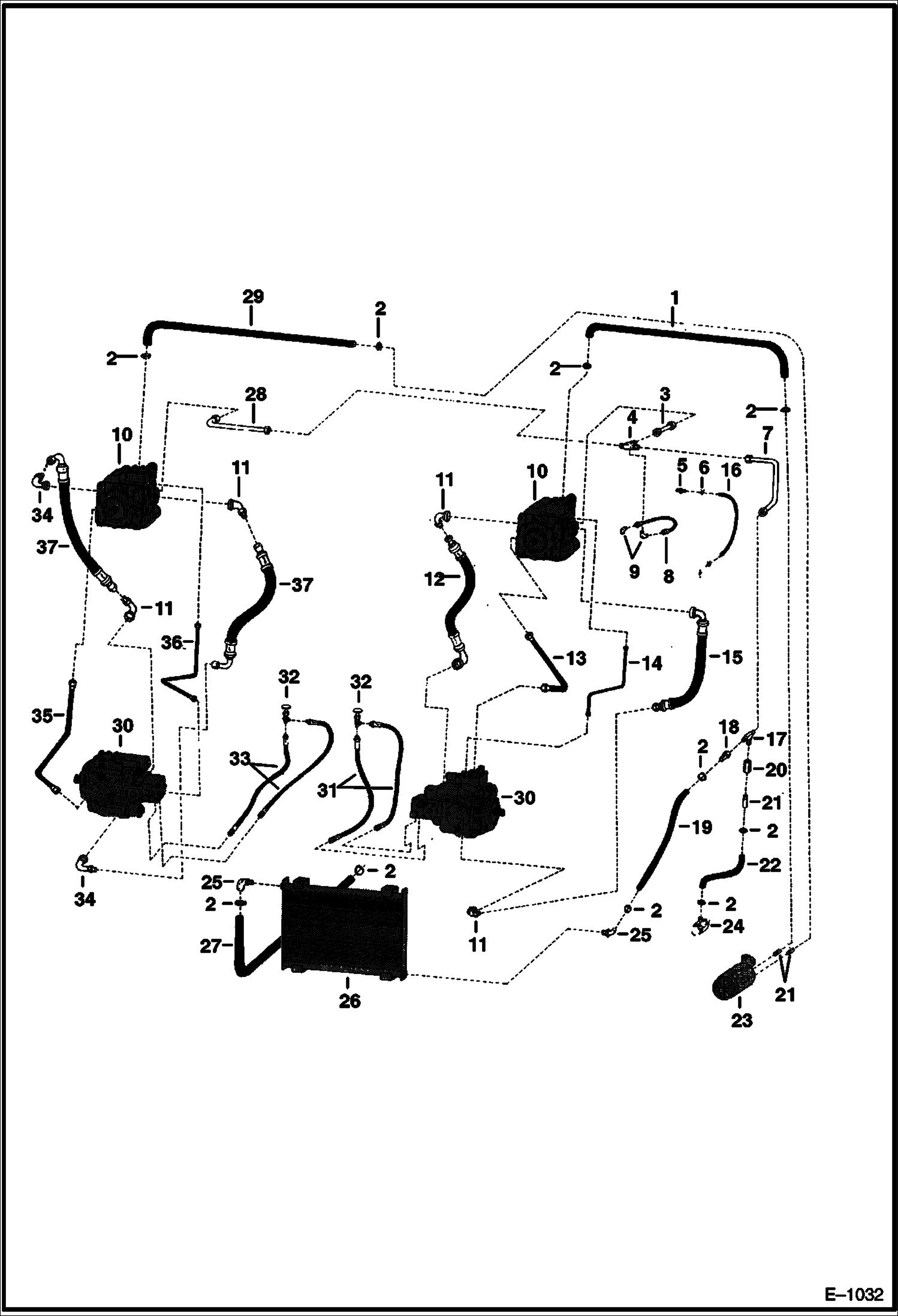 Схема запчастей Bobcat 900s - HYDROSTATIC CIRCUITRY HYDROSTATIC SYSTEM