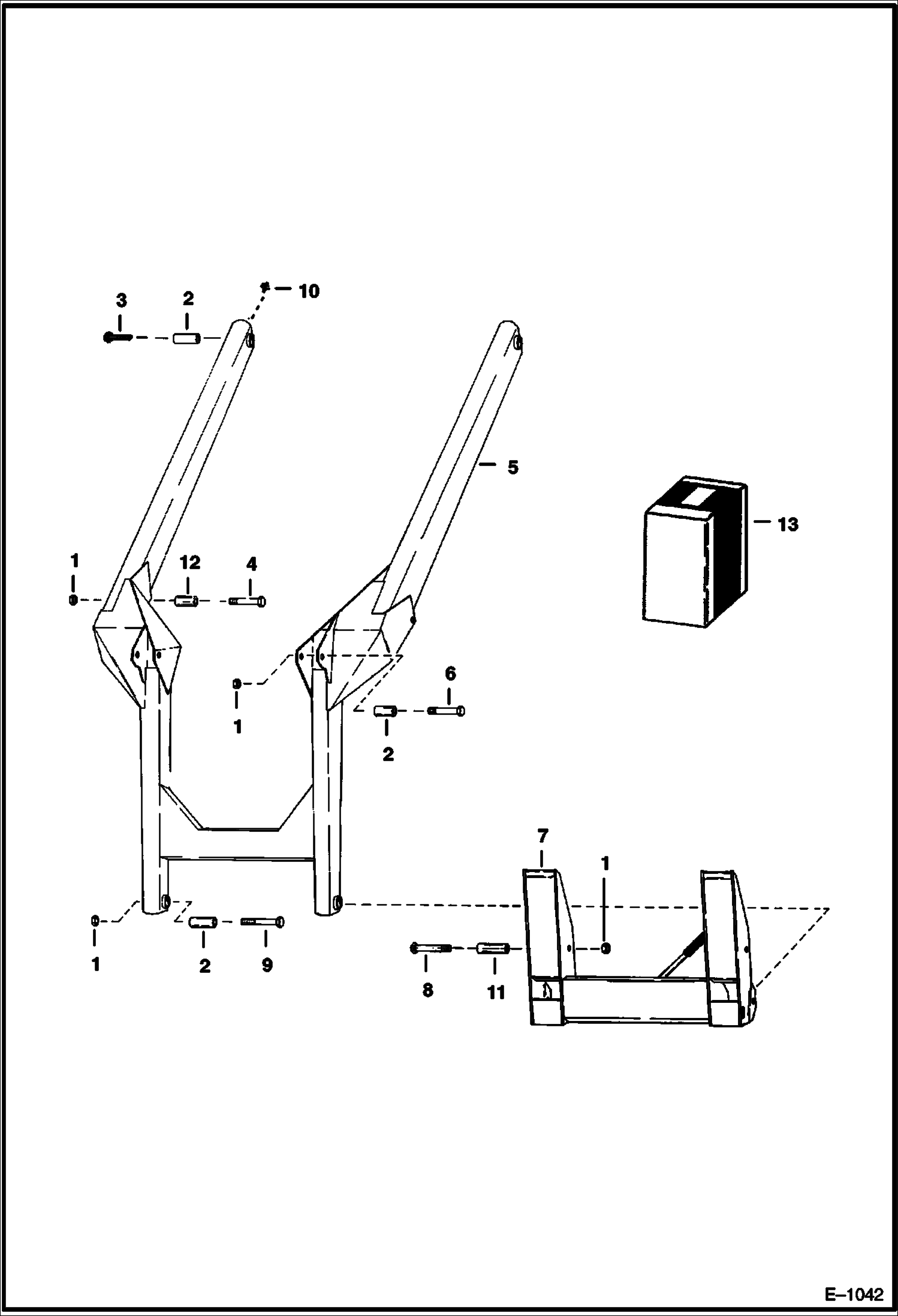 Схема запчастей Bobcat 300s - LIFT ARM & BOB-TACH MAIN FRAME