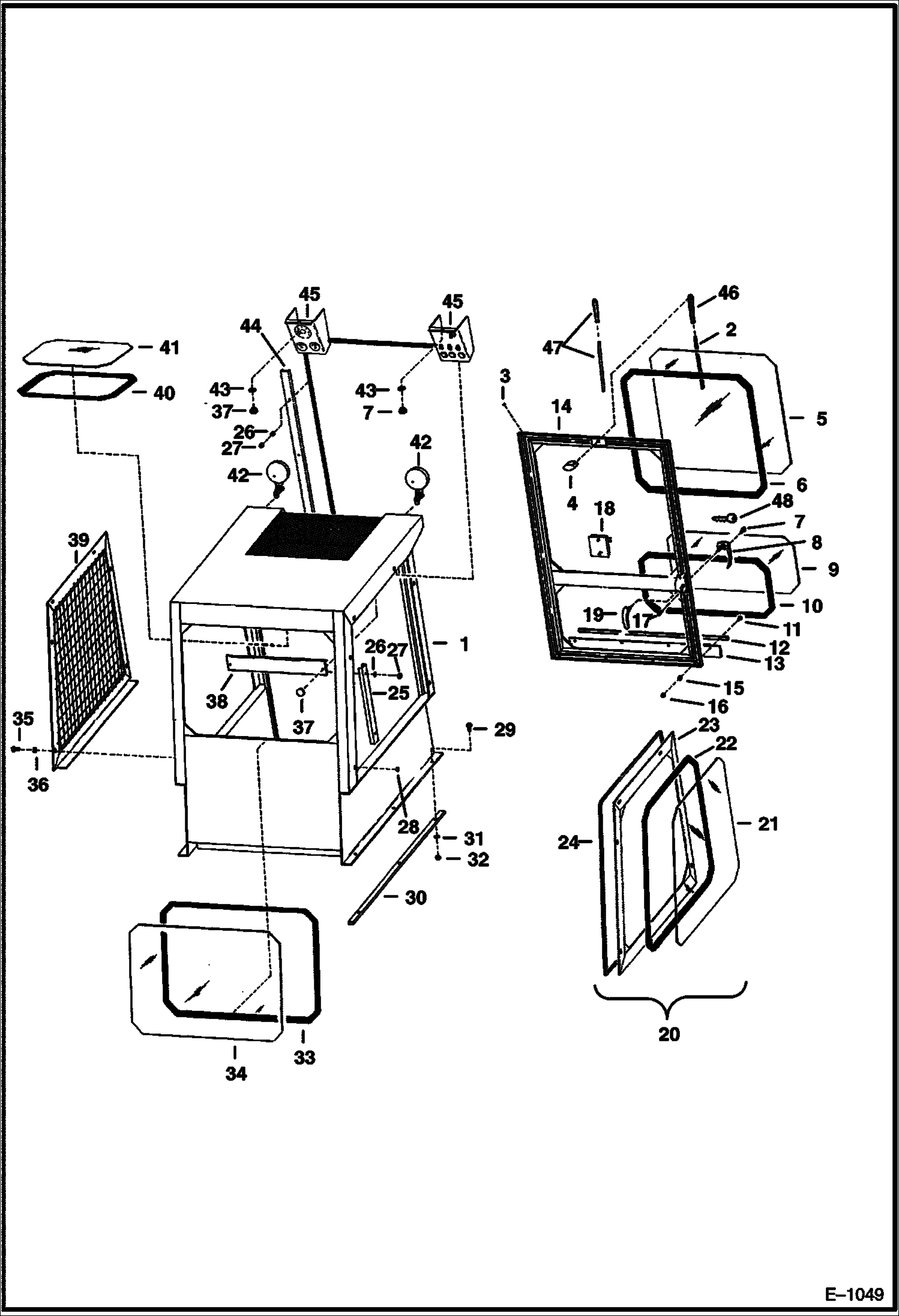 Схема запчастей Bobcat 900s - OPERATOR CAB MAIN FRAME