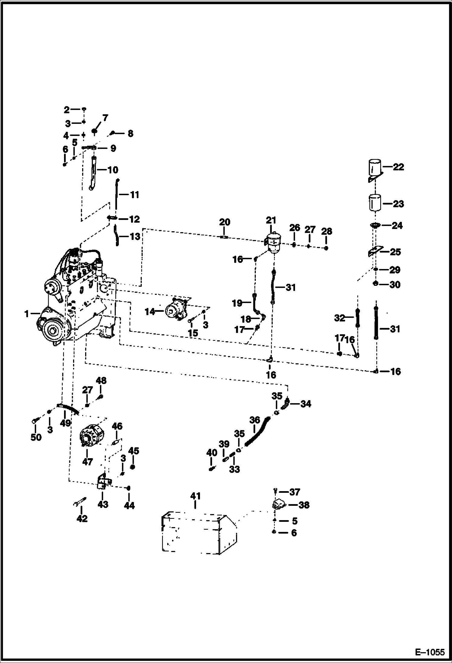 Схема запчастей Bobcat 900s - ENGINE LUBRICATION & ELECTRICAL ATTACHING PARTS (Gasoline) POWER UNIT