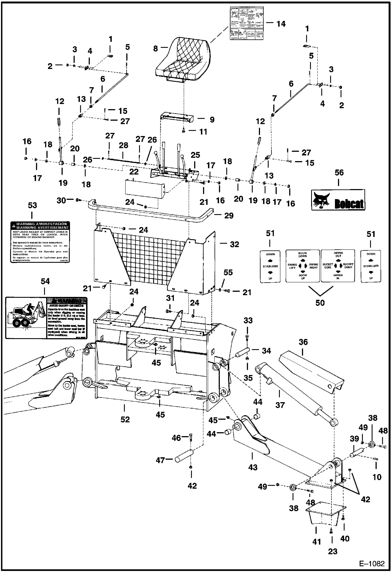 Схема запчастей Bobcat BACKHOE - BACKHOE (Main Frame) (914A) 914/914A BACKHOE