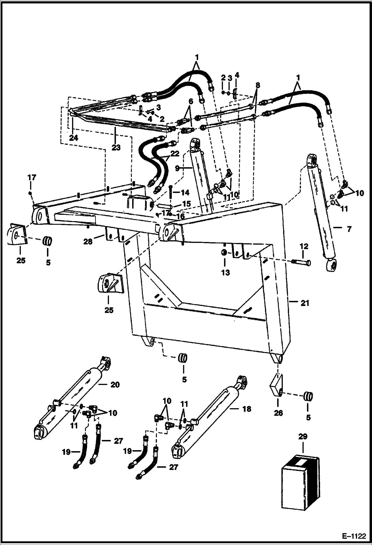 Схема запчастей Bobcat 900s - LIFT ARM HYDRAULICS HYDRAULIC SYSTEM