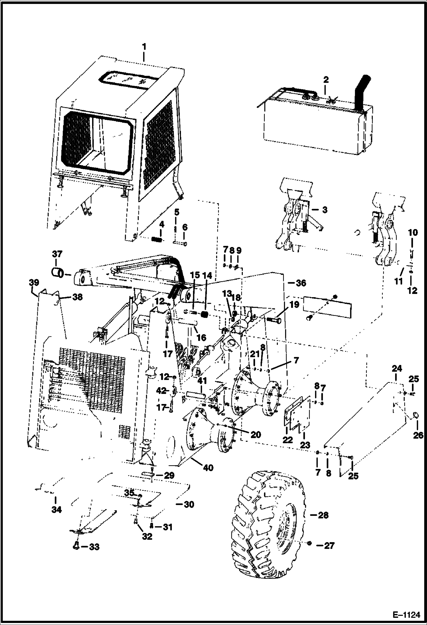 Схема запчастей Bobcat 900s - MAIN FRAME & ATTACHING PARTS MAIN FRAME