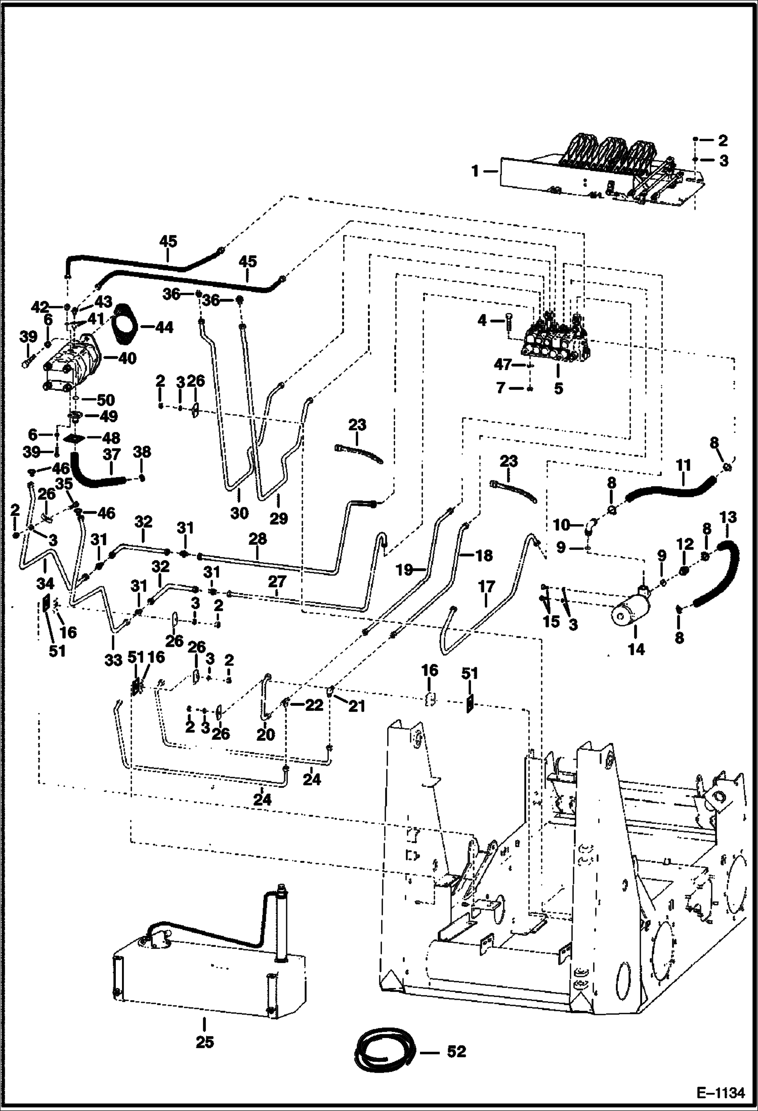 Схема запчастей Bobcat 900s - HYDRAULIC CIRCUITRY HYDRAULIC SYSTEM