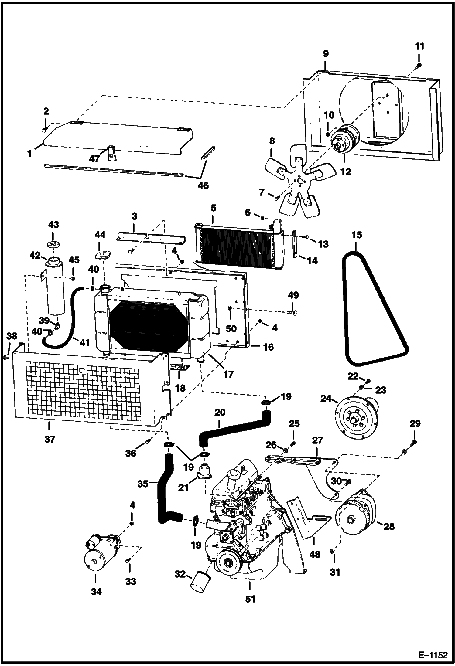 Схема запчастей Bobcat 700s - ENGINE & ATTACHING PARTS POWER UNIT