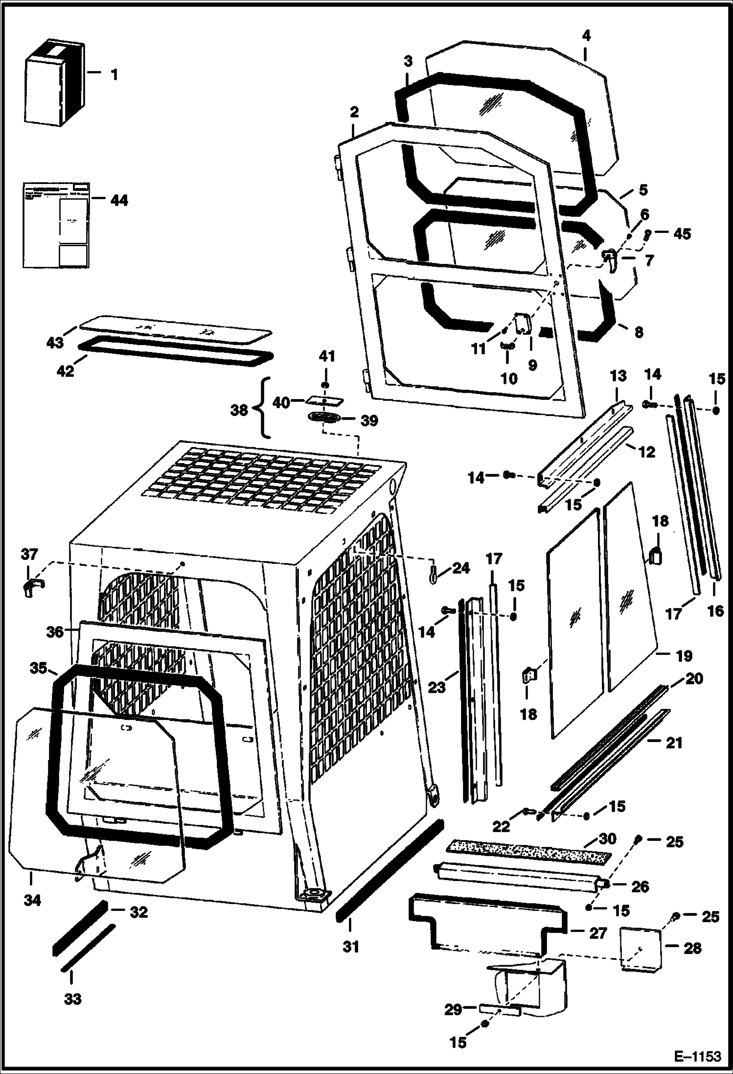 Схема запчастей Bobcat 700s - CAB ENCLOSURE (S/N 11001 & Above) ACCESSORIES & OPTIONS