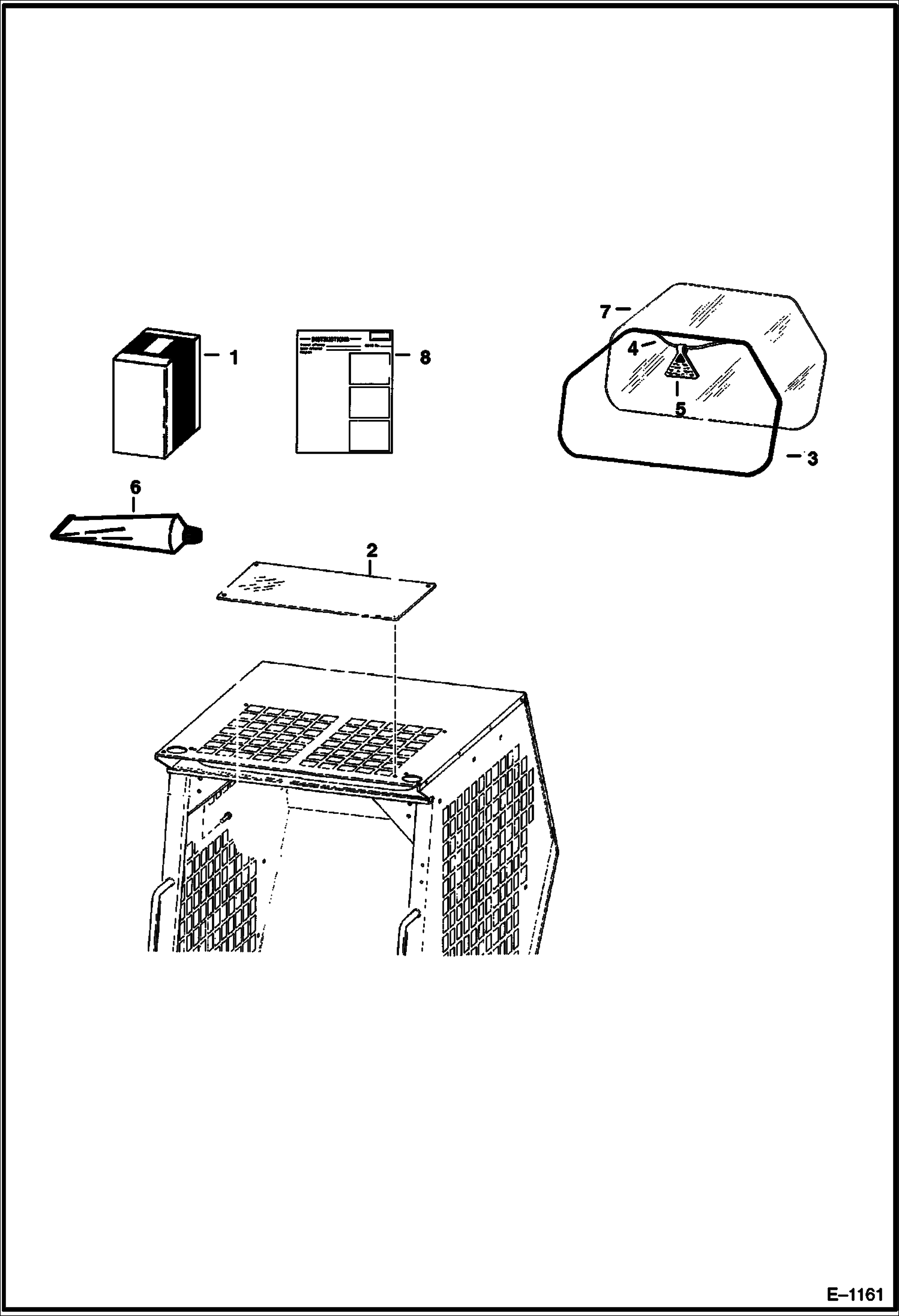 Схема запчастей Bobcat 500s - REAR WINDOW KIT ACCESSORIES & OPTIONS