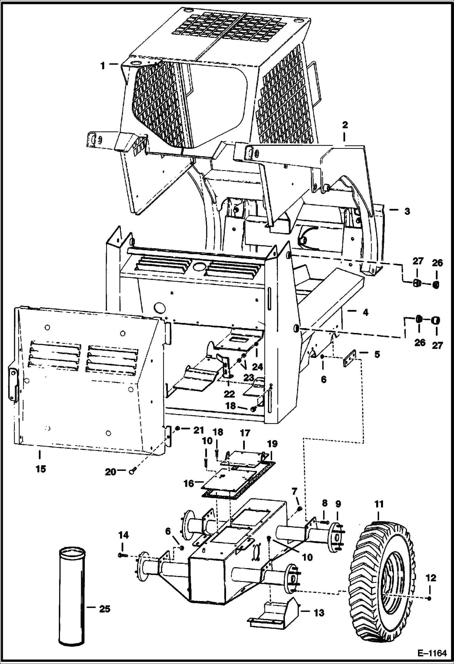 Схема запчастей Bobcat 500s - MAIN FRAME MAIN FRAME