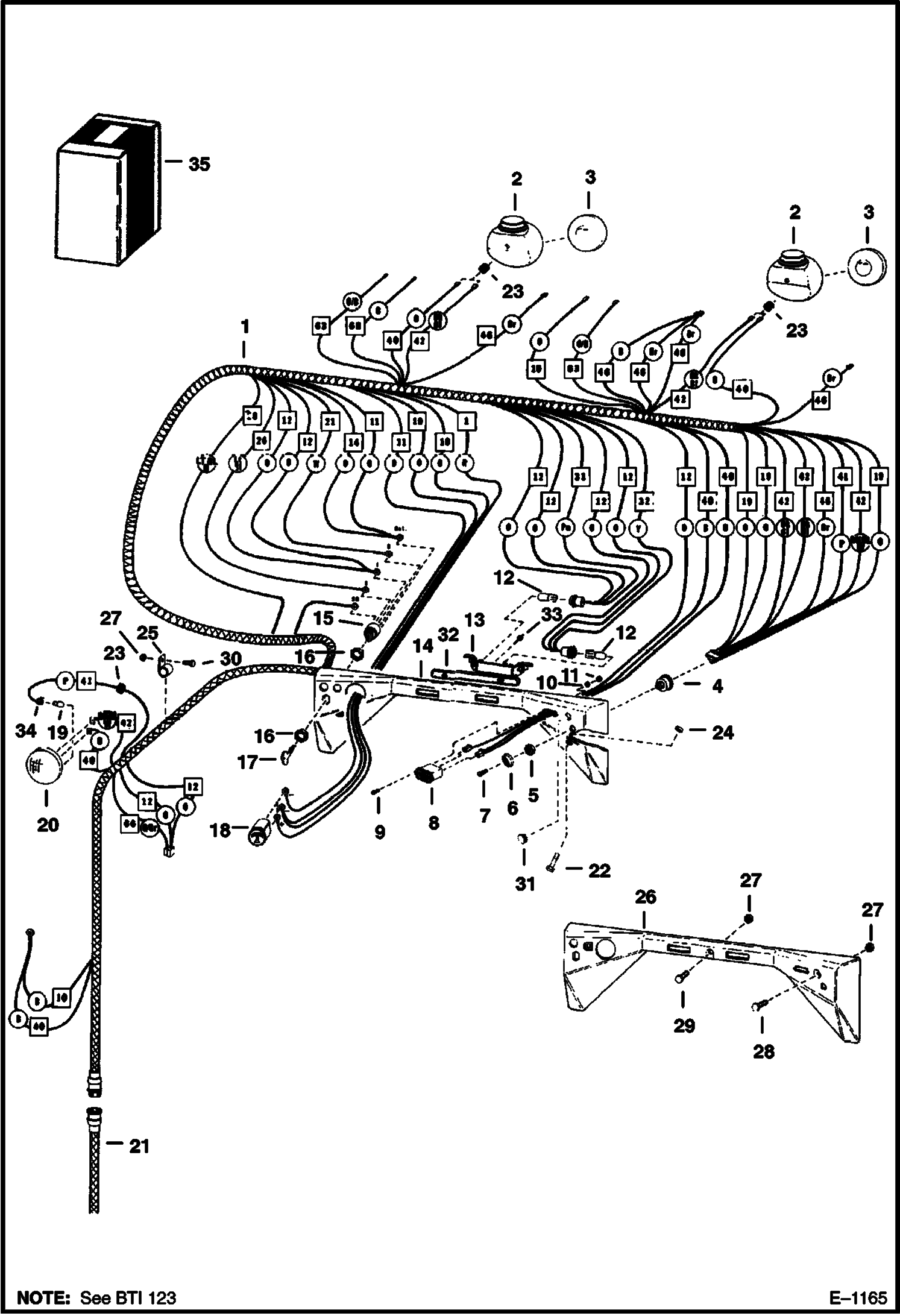 Схема запчастей Bobcat 600s - CAB ELECTRICAL SYSTEM (S/N 11399 & Below) ELECTRICAL SYSTEM