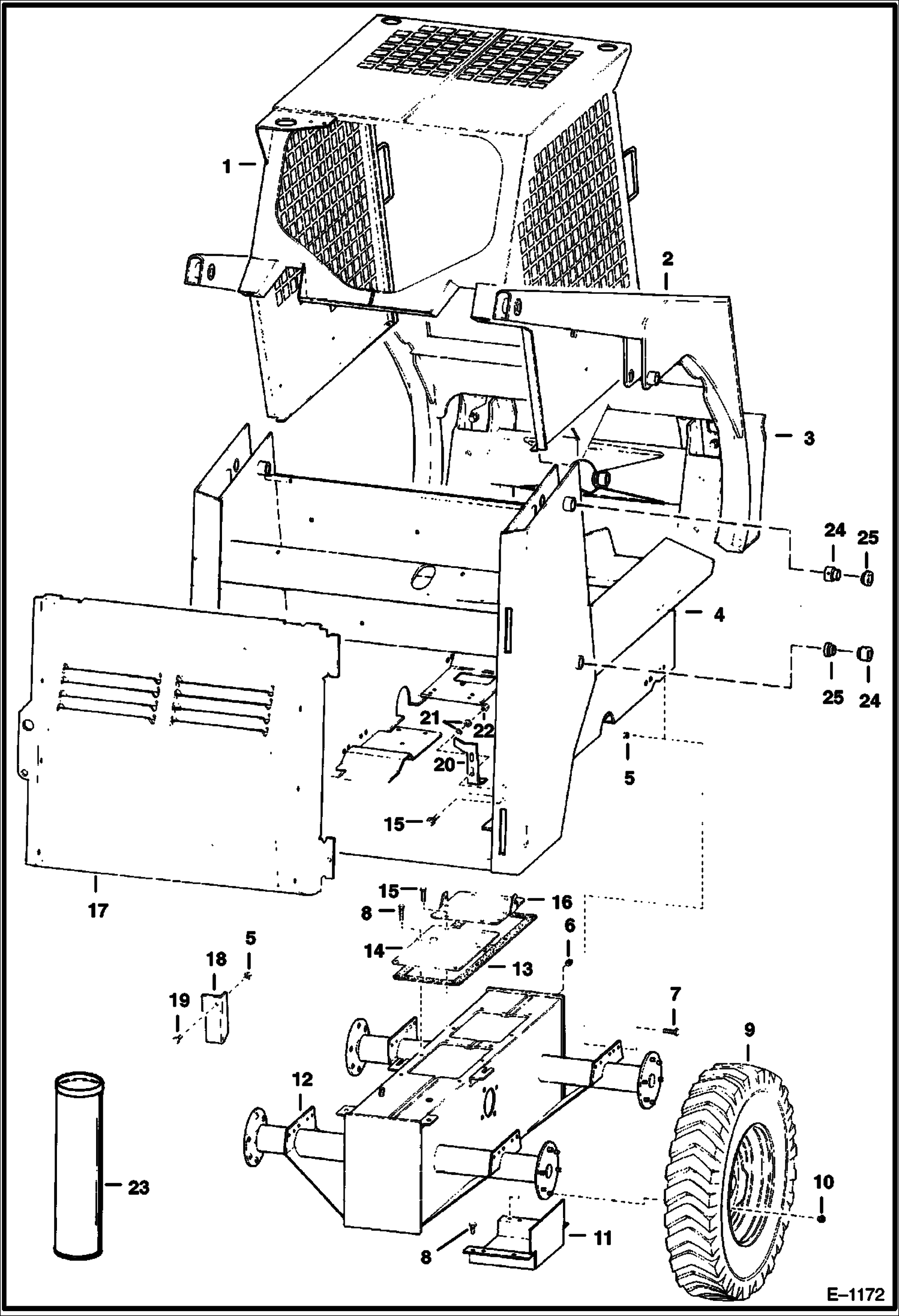 Схема запчастей Bobcat 600s - MAIN FRAME MAIN FRAME