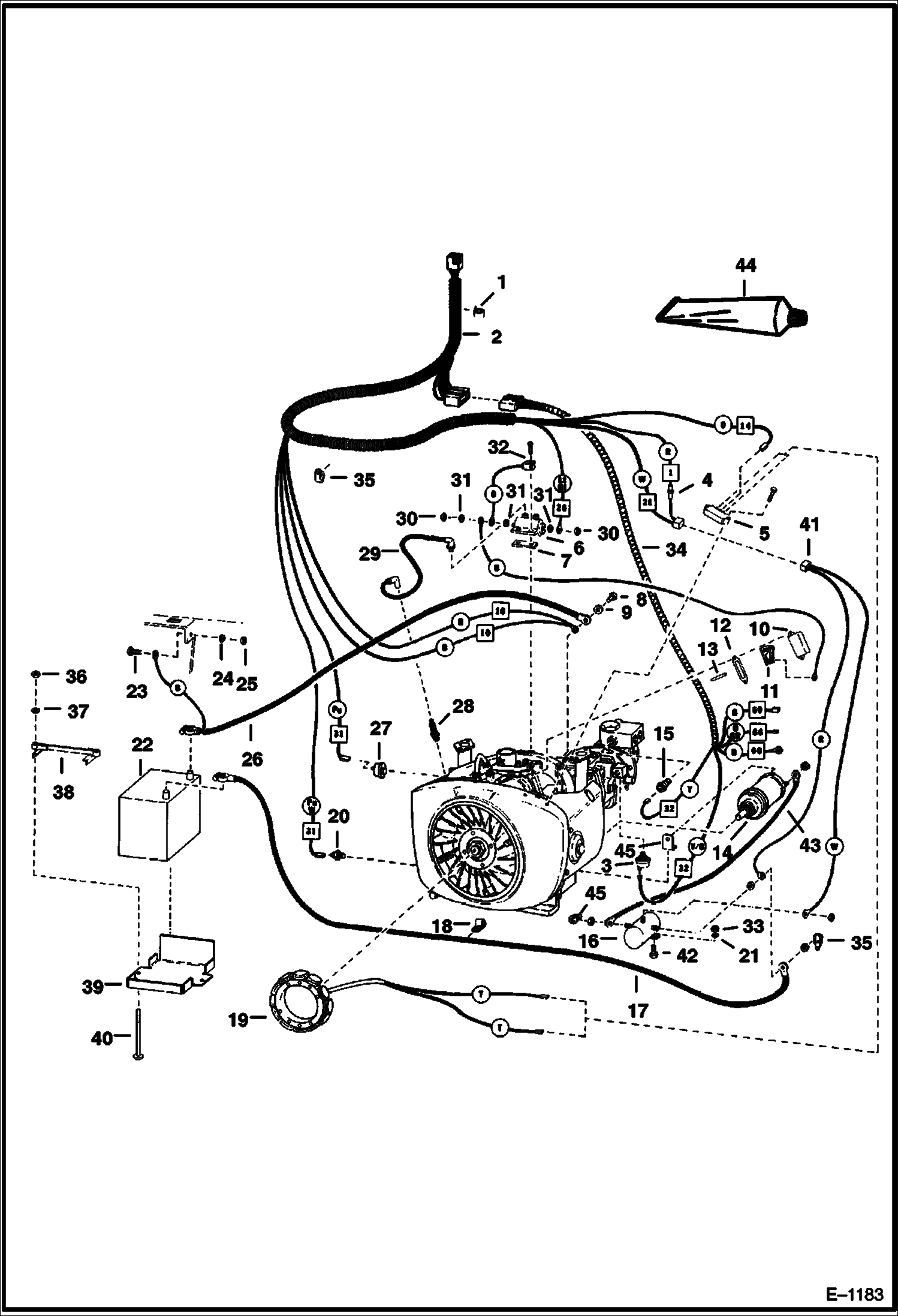 Схема запчастей Bobcat 500s - ENGINE ELECTRICAL ELECTRICAL SYSTEM