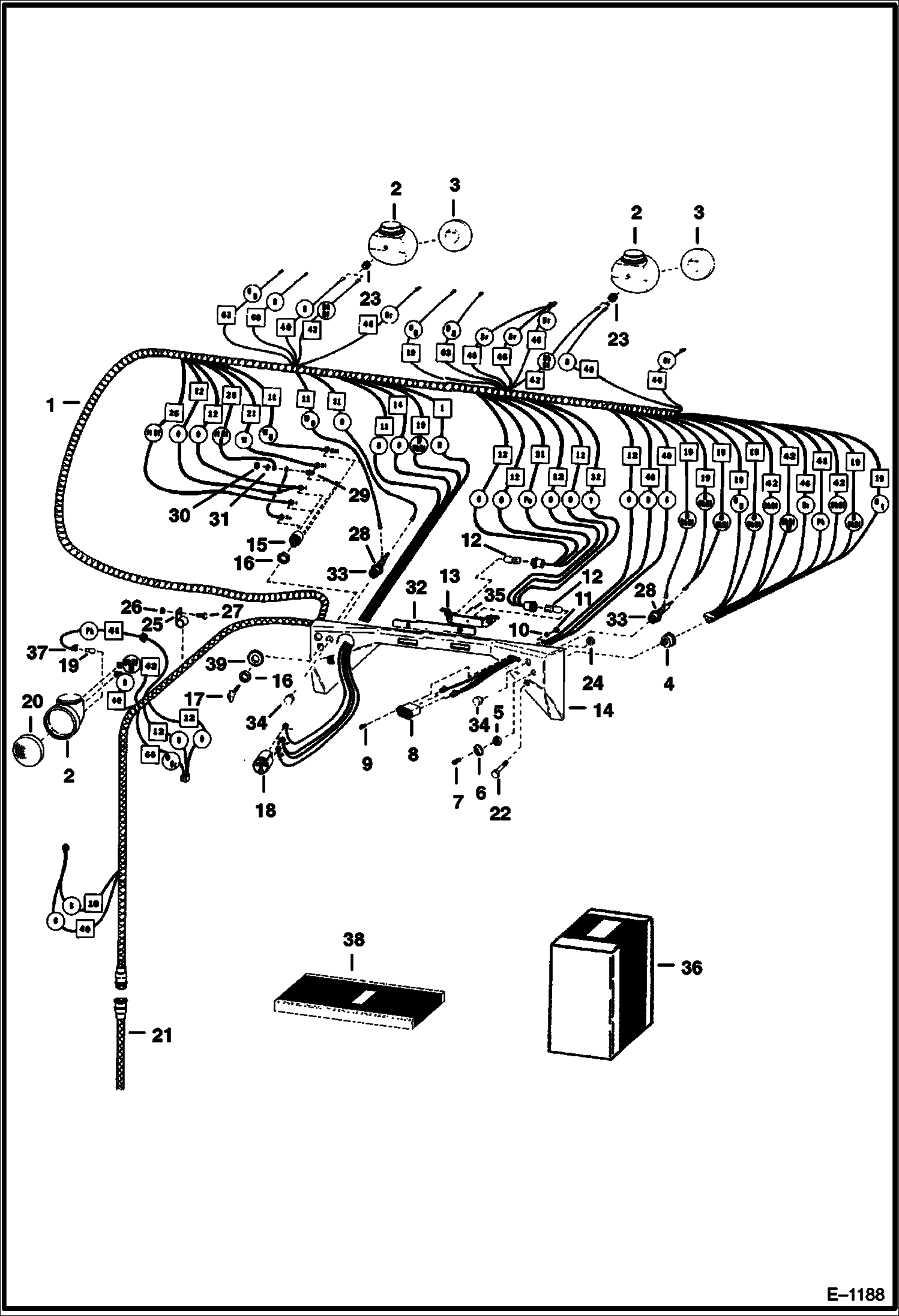 Схема запчастей Bobcat 700s - CAB ELECTRICAL (S/N 4999 M 11999 & Below) ELECTRICAL SYSTEM