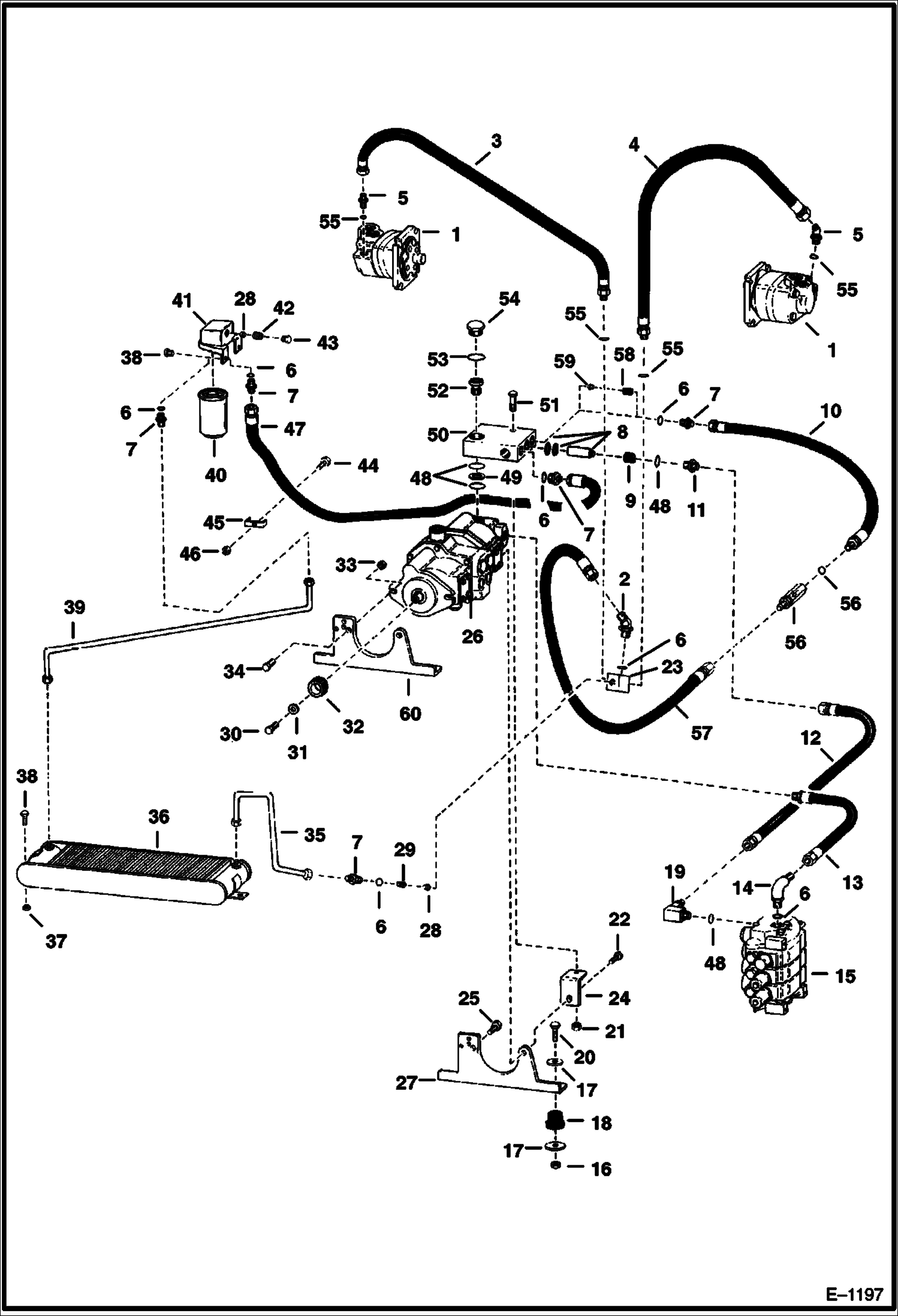 Схема запчастей Bobcat 700s - HYDROSTATIC CIRCUITRY HYDROSTATIC SYSTEM